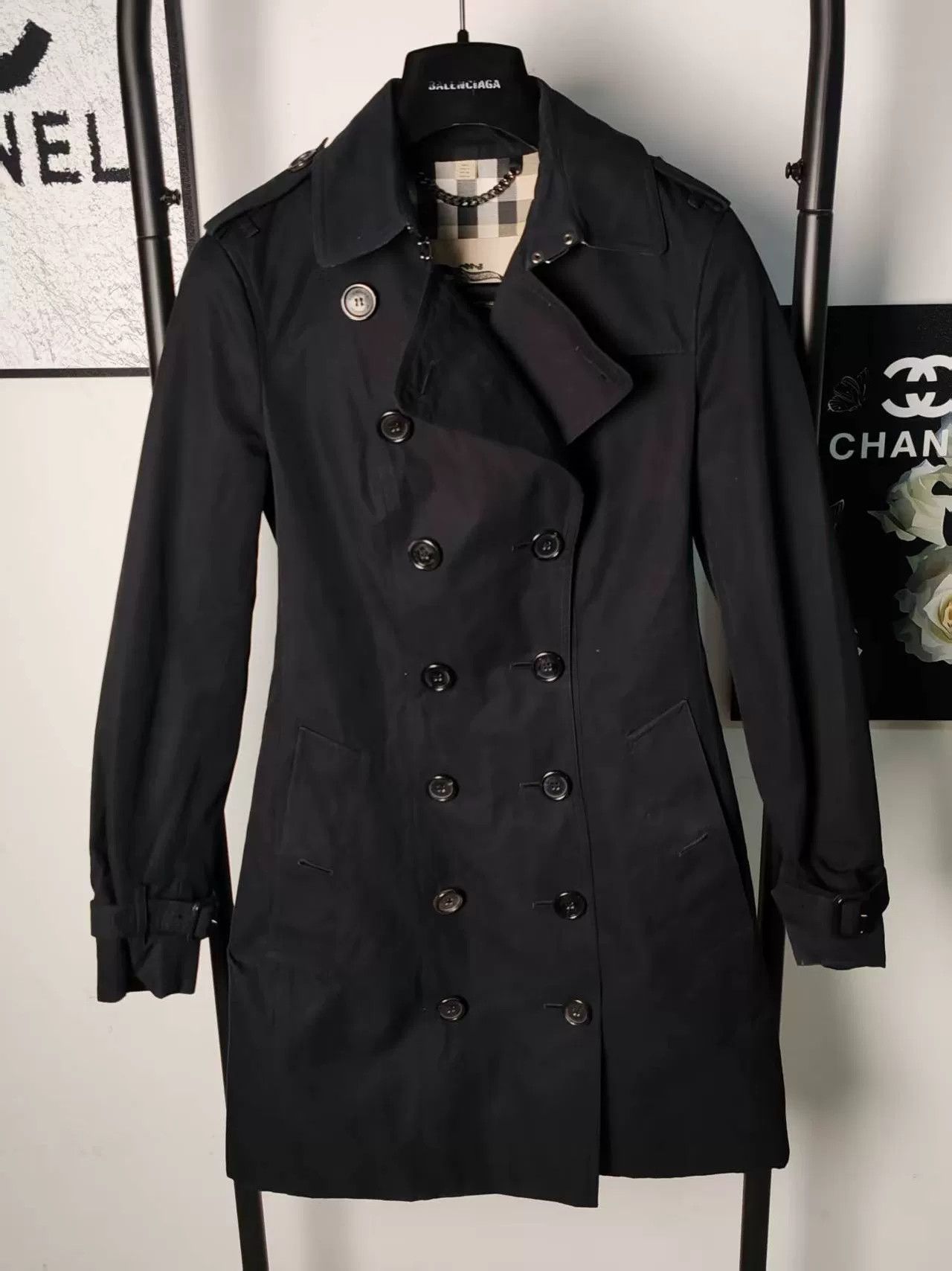 Burberry Burberry Coat with Check Lining Size US M / EU 48-50 / 2 - 1 Thumbnail