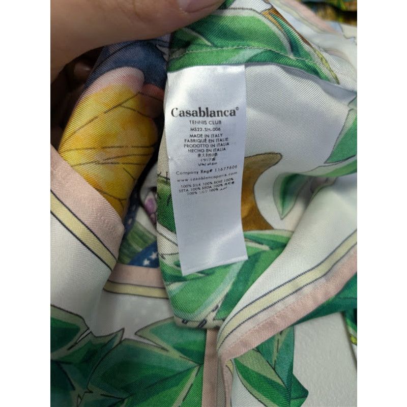 Casablanca o1rshd1 Silk Long Sleeve Cuban Collar Shirt in Psychedelic Size US XL / EU 56 / 4 - 18 Thumbnail