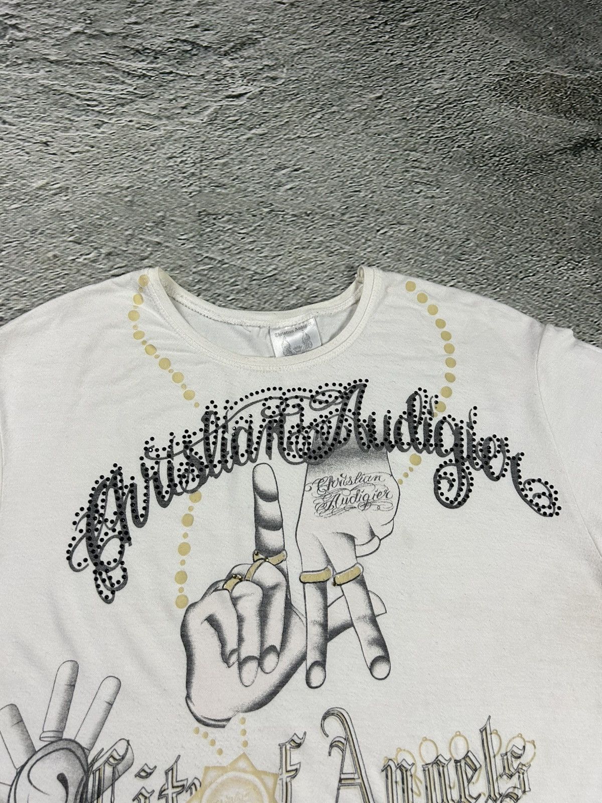 Christian Audigier × Ed Hardy × Vintage Ed Hardy Christian Audigier vintage white T-shirt big logo Size US M / EU 48-50 / 2 - 2 Thumbnail