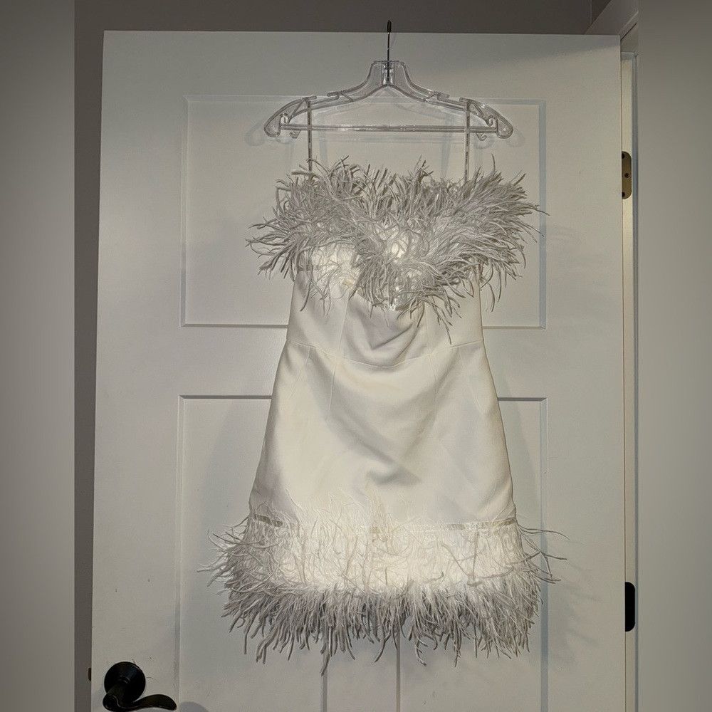 Bronx and Banco Bronx and Banco Lola Feather Mini Dress US 8 Size S / US 4 / IT 40 - 5 Thumbnail