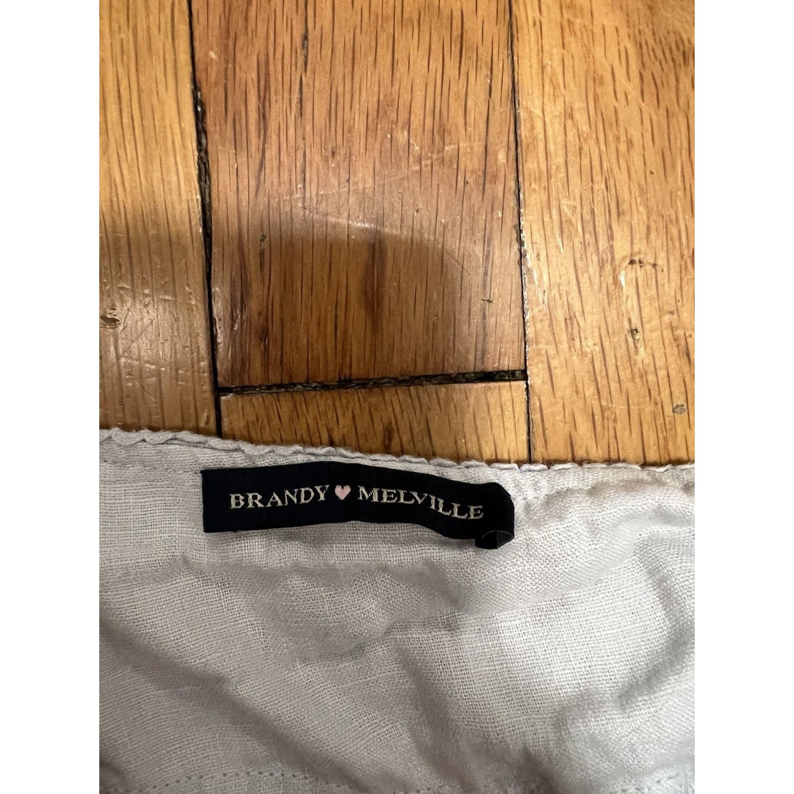 Brandy Melville Brandy Melville Edith Y2K Light Blue White Linen XS A003126 Size XS / US 0-2 / IT 36-38 - 4 Thumbnail