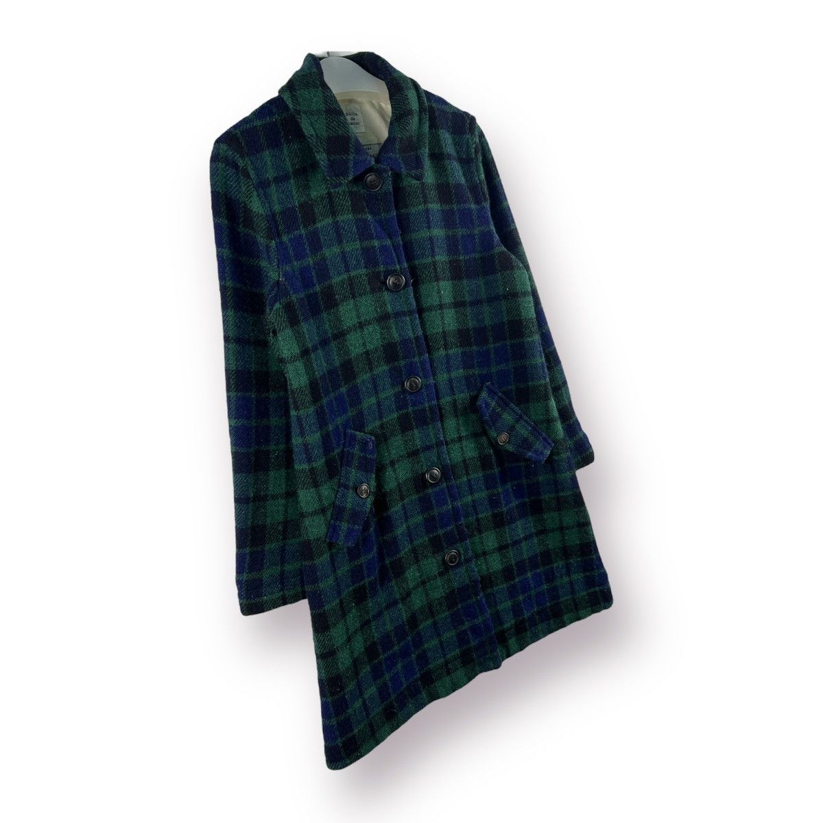 Harris Tweed 🔥 BULLE DE SAVON HARRIS TWEED TARTAN LONG COAT Size S / US 4 / IT 40 - 3 Thumbnail
