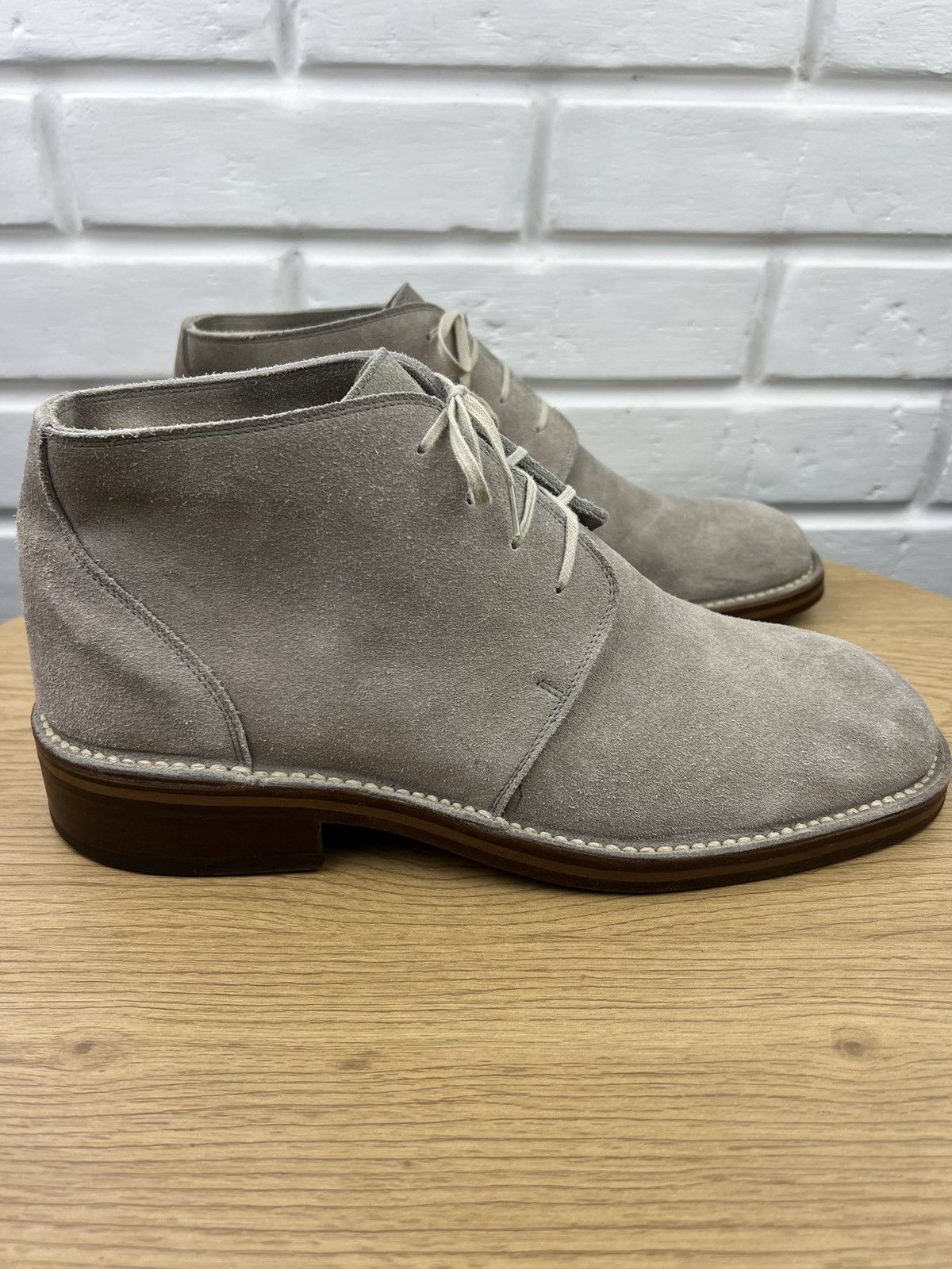 Jil Sander JIL SANDER Boots Suede Desert Shoes Lace Up Gray Men’s Size US 11 / EU 44 - 10 Thumbnail