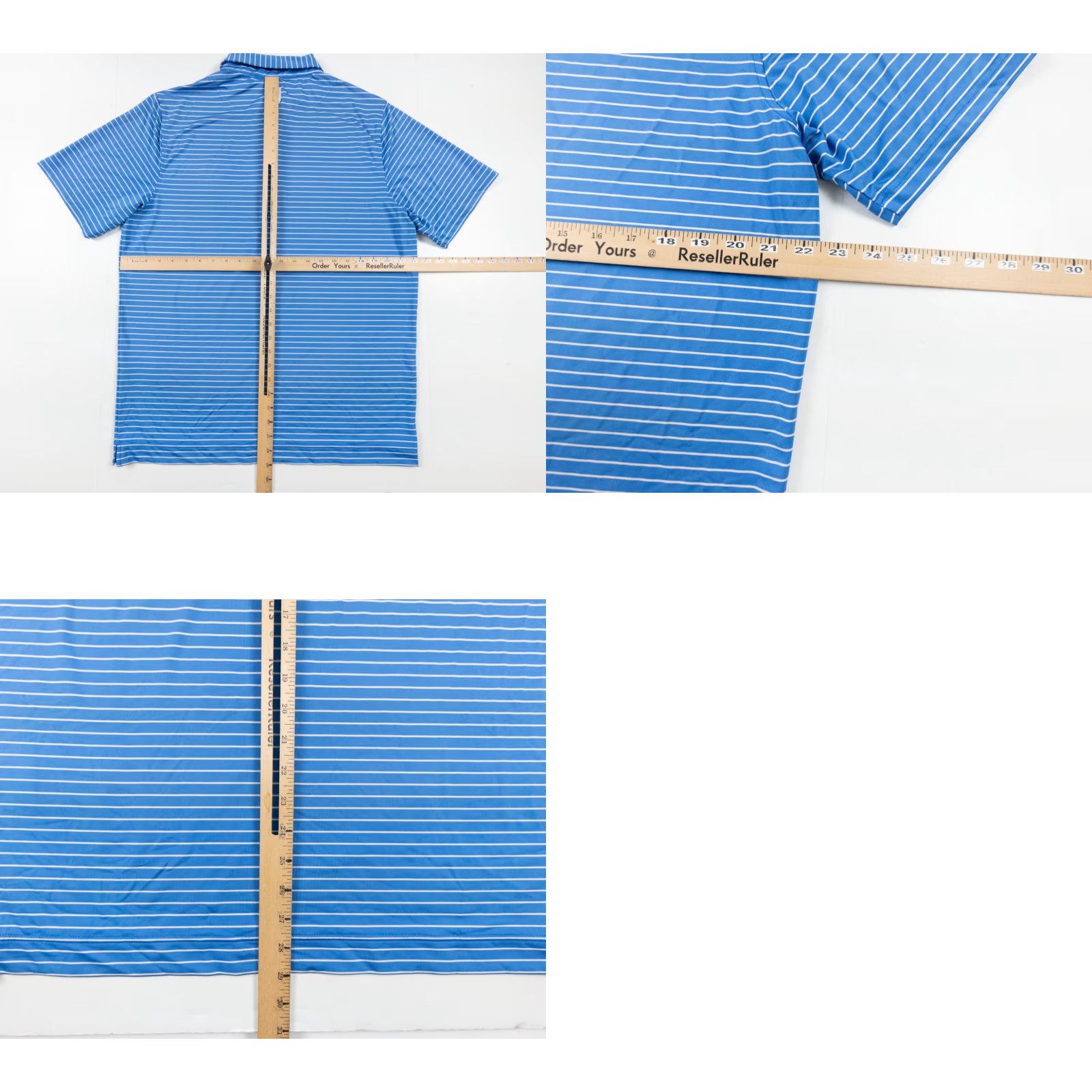 Footjoy FootJoy Polo Shirt Men’s Large Blue Short Sleeve Golf Regular Fit Striped Polo Shirt 100% Polyester Spandex Size US L / EU 52-54 / 3 - 8 Thumbnail