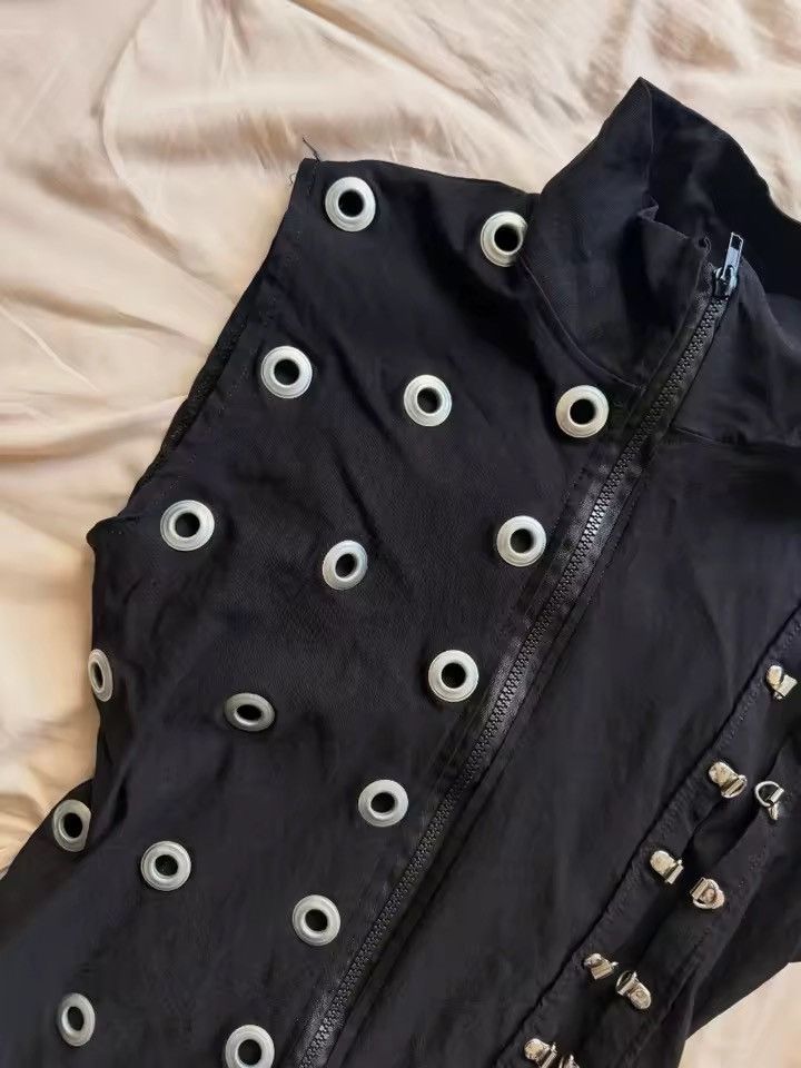 Japanese Brand Y2K style punk rivets zipper retro top blouse Size S / US 4 / IT 40 - 2 Thumbnail