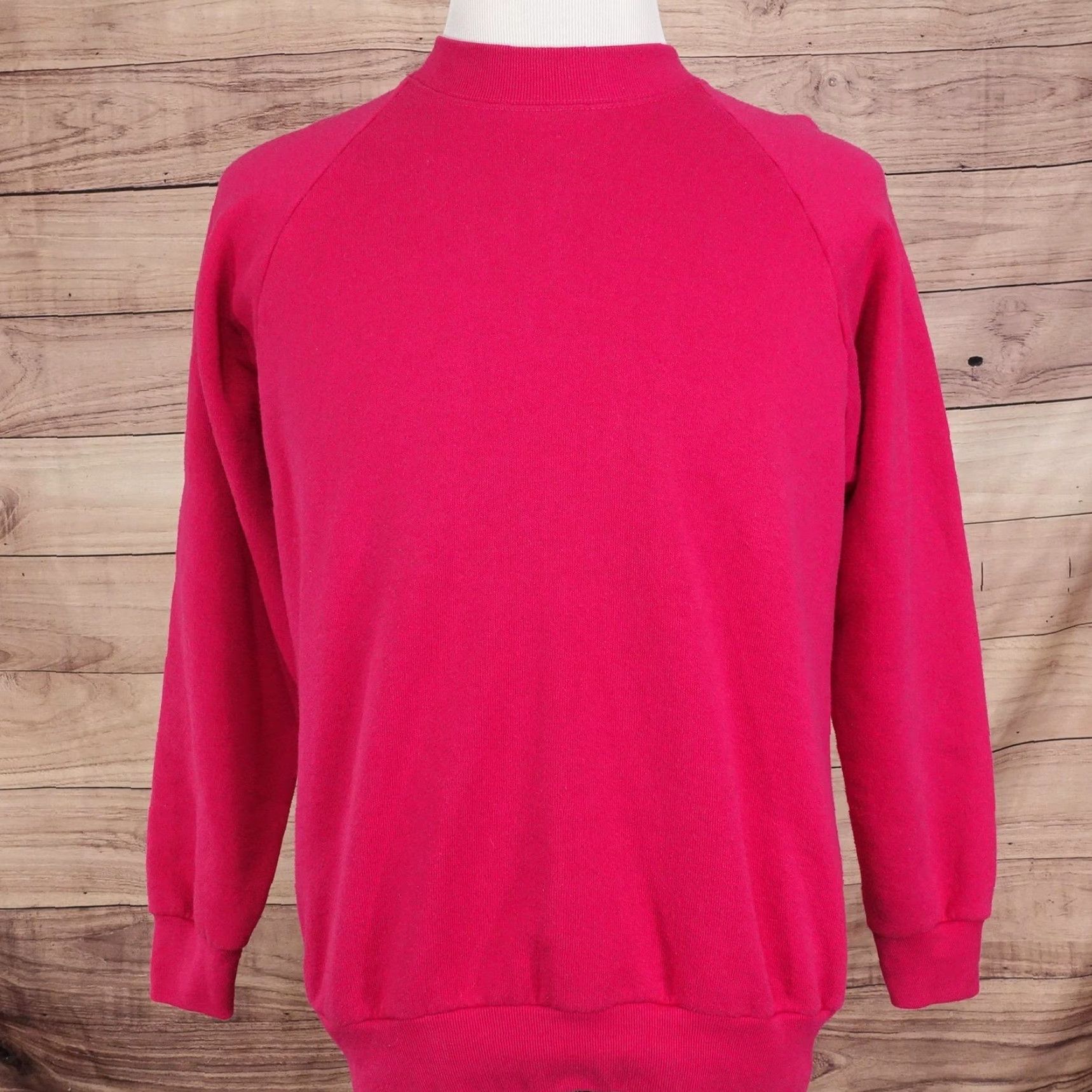 Fruit Of The Loom VINTAGE Fruit of the Loom Sweatshirt Unisex M Pink Crewneck Blank 80s Size US M / EU 48-50 / 2 - 3 Thumbnail