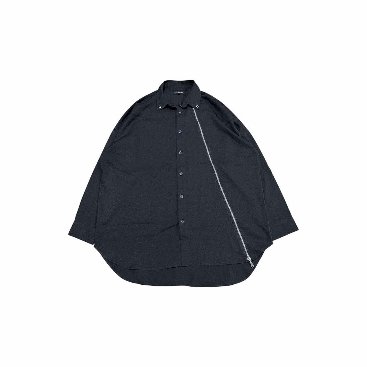 semanticdesign 🔥Rare Semantic Design Diagonal Zipper Shirt Black Goth Punk Size US L / EU 52-54 / 3 - 3 Thumbnail