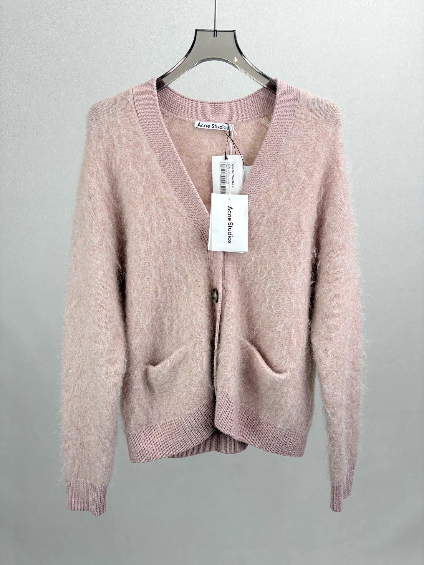 Acne Studios ACNE STUDIOS Pink Mohair Cardigan Size XS / US 0-2 / IT 36-38 - 1 Thumbnail