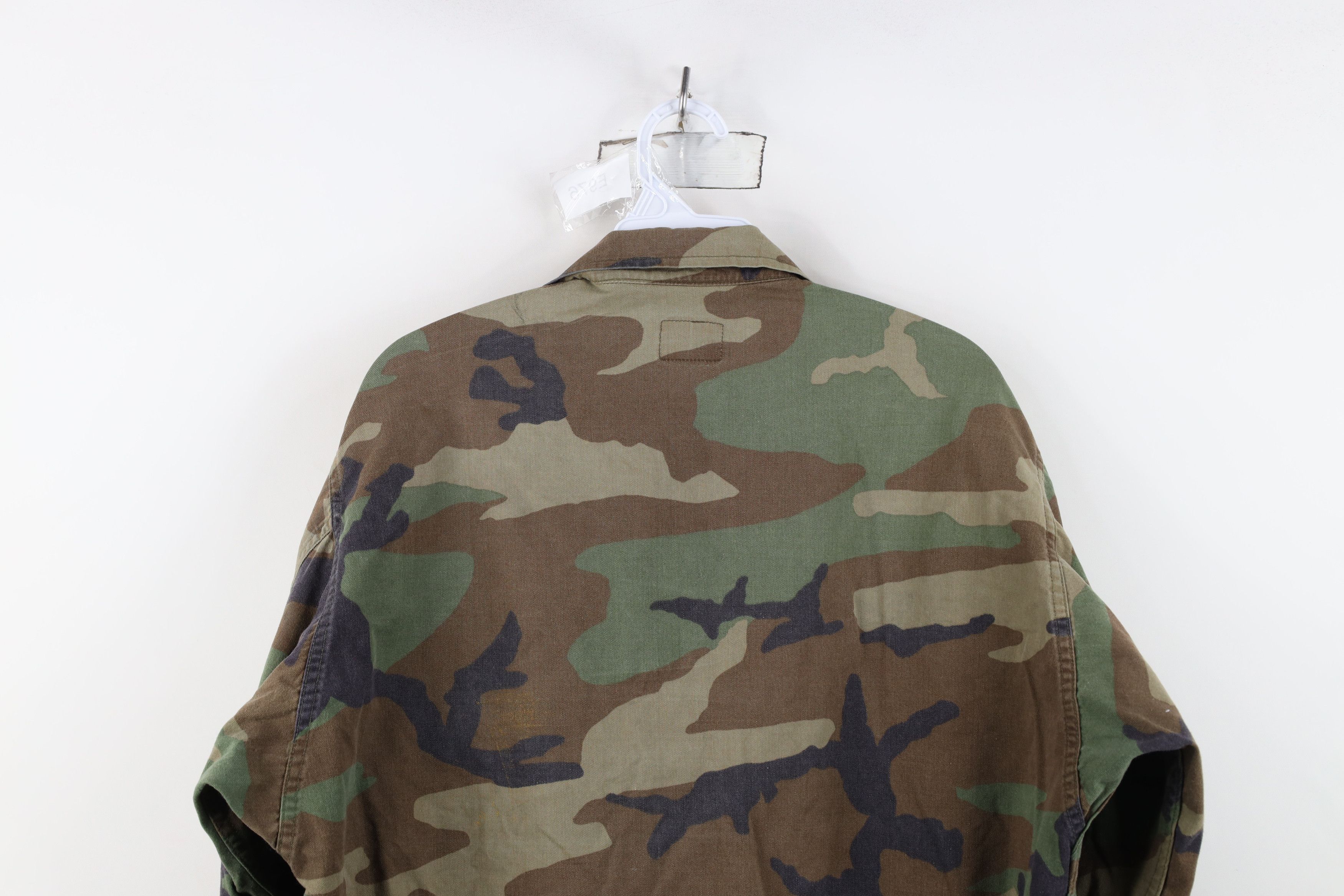 Vintage Vintage 90s Issued Woodland Camouflage Combat Jacket USA Size US M / EU 48-50 / 2 - 16 Thumbnail