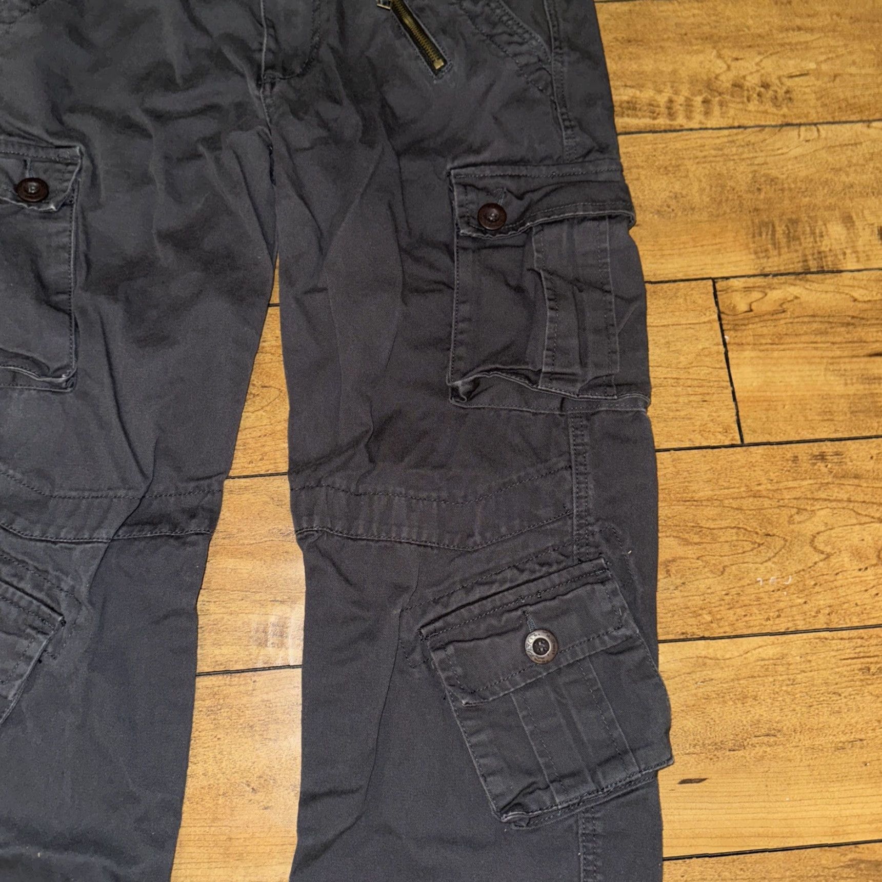 Vintage VINTAGE Must Way Cargo Pants Men’s 32x29 Dark Gray Multiple Pockets Streetwear Utility 90s Y2K Army Workwear Mens Size US 32 / EU 48 - 4 Thumbnail