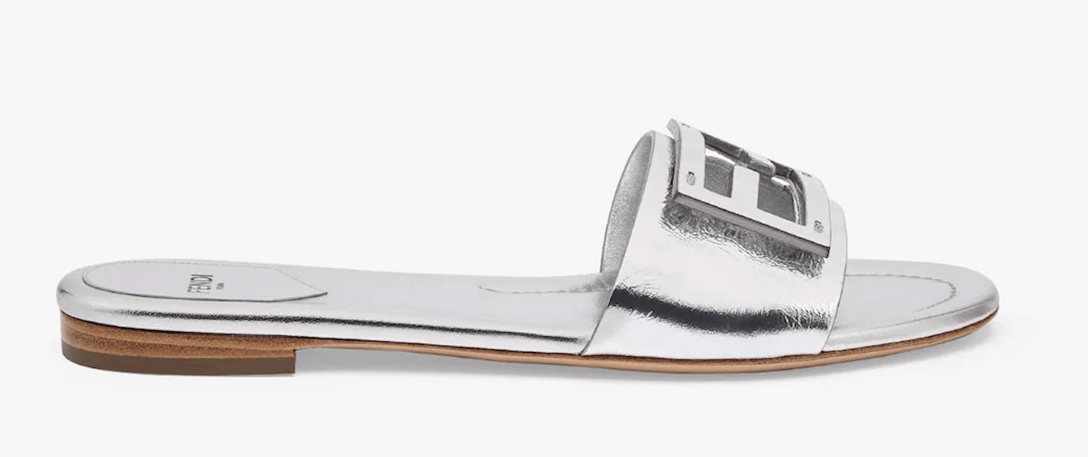 Fendi Fendi Baguette Leather FF Logo Slide Flat Flop Sandal 39 Size US 9 / IT 39 - 3 Thumbnail