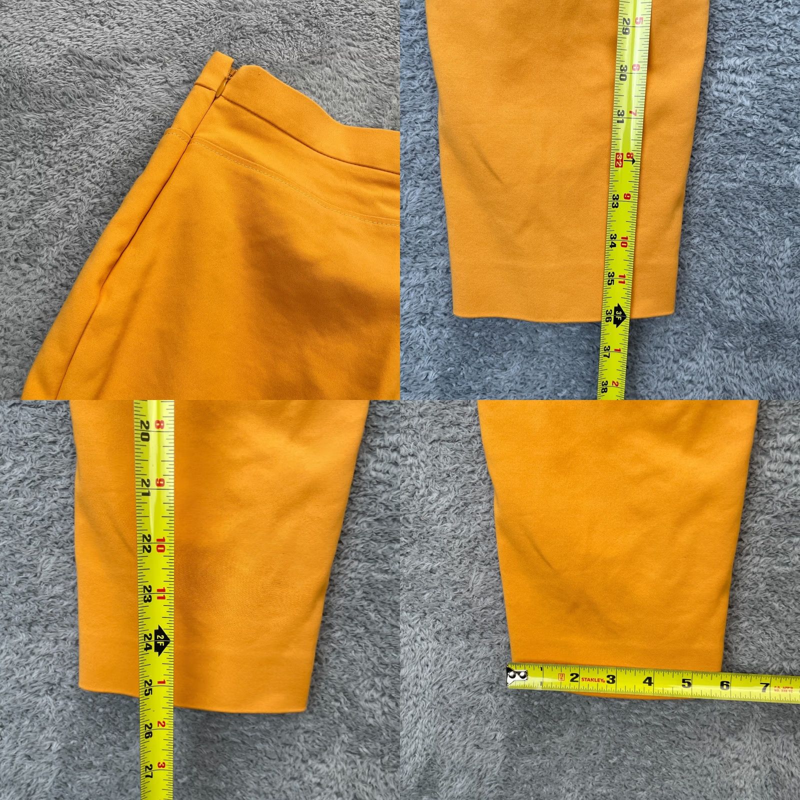 Vintage Akris Punto Pants Womens Small Orange Cotton Stretch Straight Leg Dress Pants Size 28" / US 6 / IT 42 - 8 Thumbnail