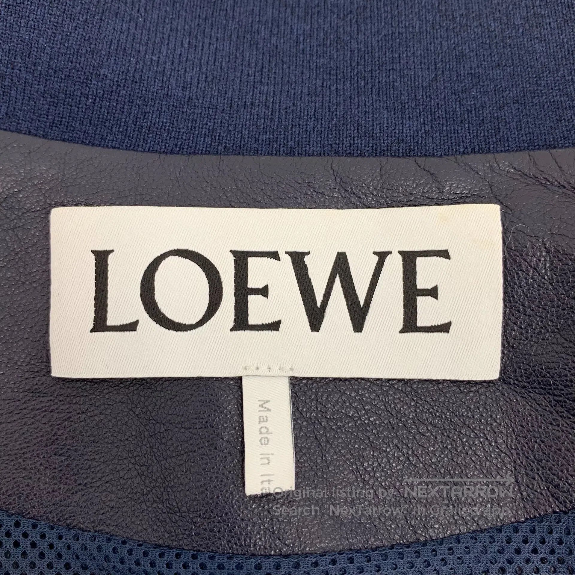 Loewe Loewe Dark Blue Sheep Leather Logo Embroidery Lapel Zipper Size XS / US 0-2 / IT 36-38 - 6 Thumbnail