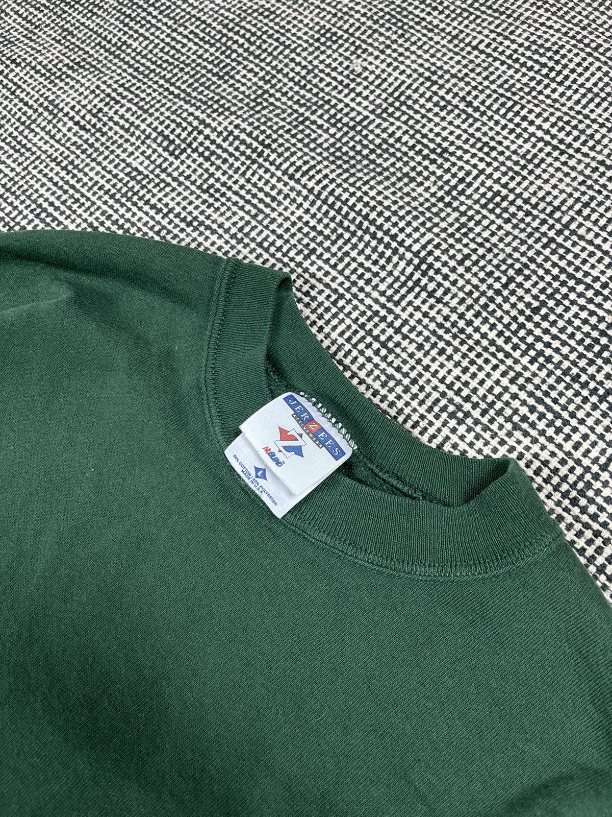 Jerzees ➕ 90s y2k Jerseez made in usa bottle green blank sweatshirt Size US L / EU 52-54 / 3 - 3 Thumbnail