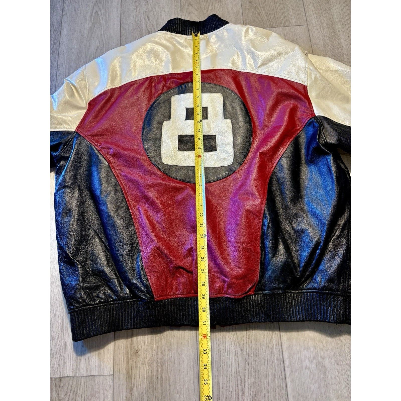 Other David Puddy Seinfeld Style 8 Ball Leather Jacket VTG 3XL Size US XXL / EU 58 / 5 - 17 Thumbnail