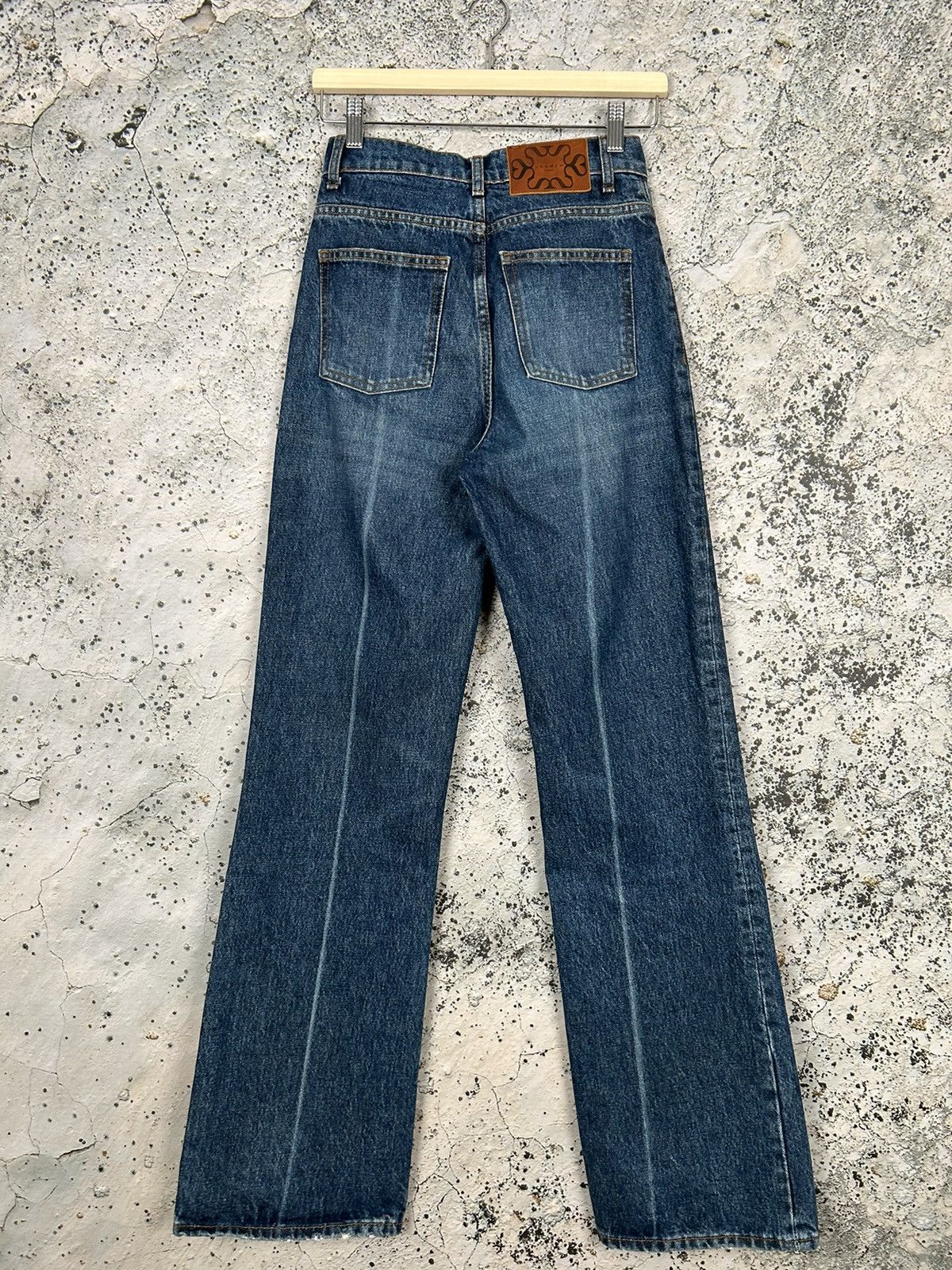 Vintage Sandro Paris Flared Pants Denim Jeans Selvedge Rare