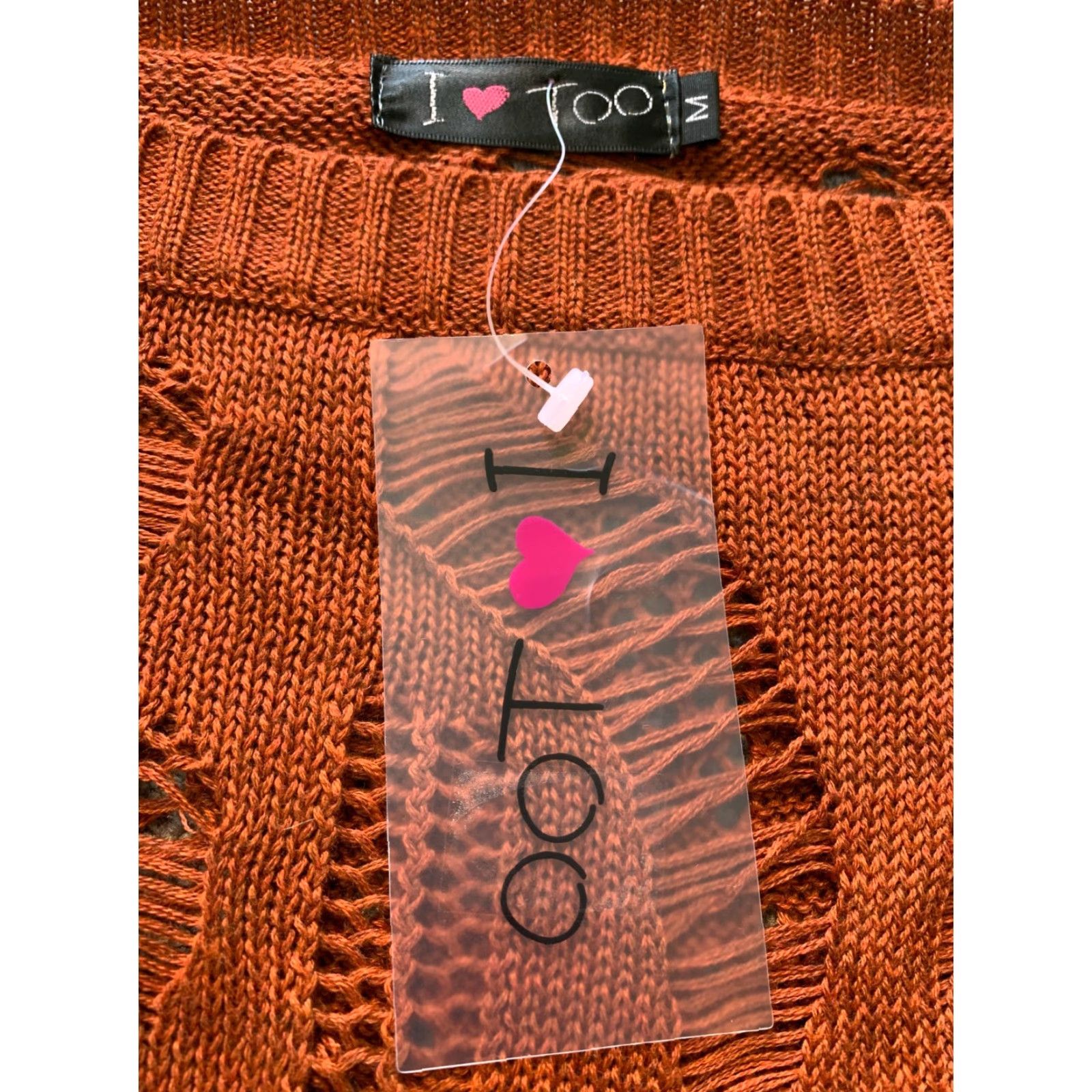 Vintage I Heart Too Long Sleeve Womens M Sweater Brown Size M / US 6-8 / IT 42-44 - 3 Thumbnail