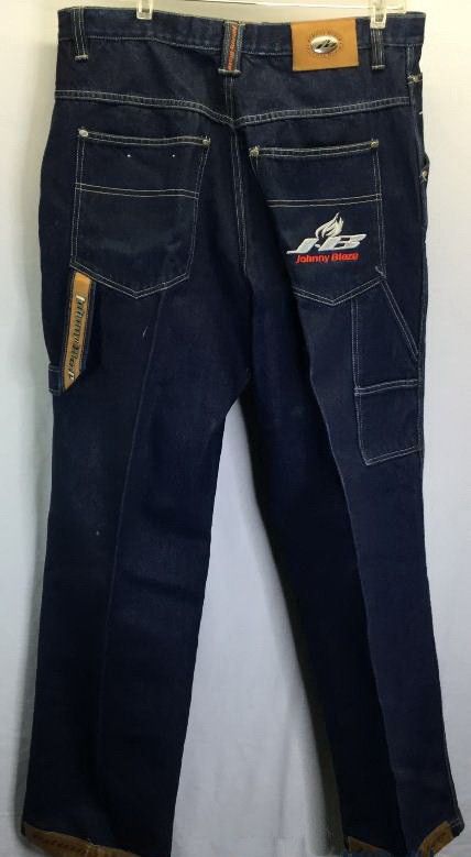 Wu-Tang Clan Johnny Blaze jeans, Wu Wear, vintage hip hop baggy, 90s 34 Size US 34 / EU 50 - 1 Thumbnail