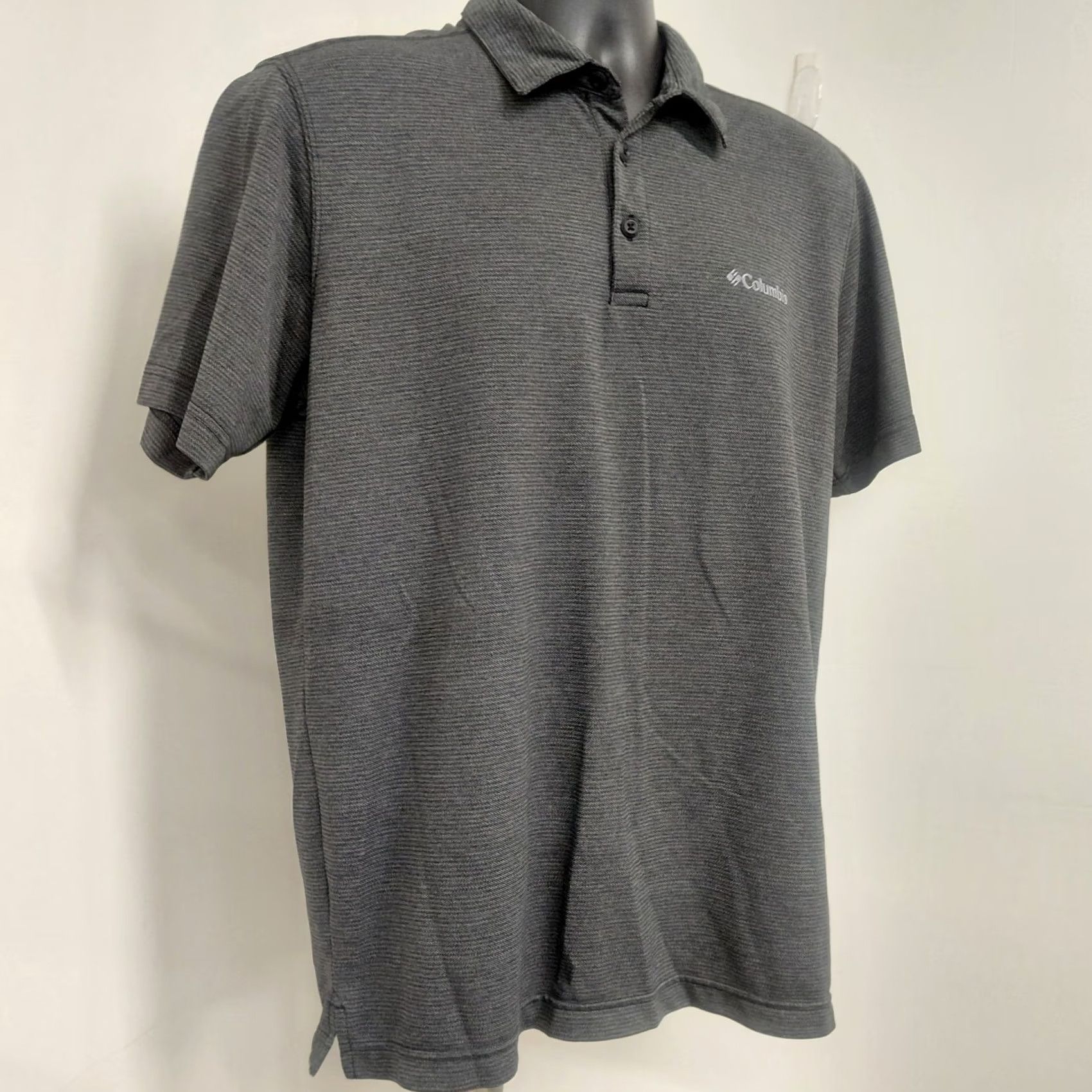 Vintage Columbia Polo Shirt Men's Medium Charcoal Short Sleeve Omni-Wick Omni Shade Hiking Fishing Outdoor Activewear Casual Shirts Size US M / EU 48-50 / 2 - 2 Thumbnail