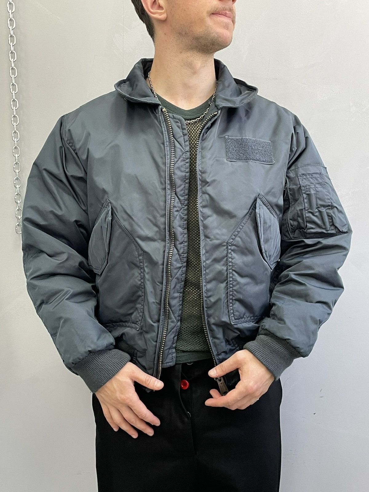 廃人 NIKE MA-1 Alpha Industries × Nike MA-1 Anarchy Bomber Jacket | Grailed