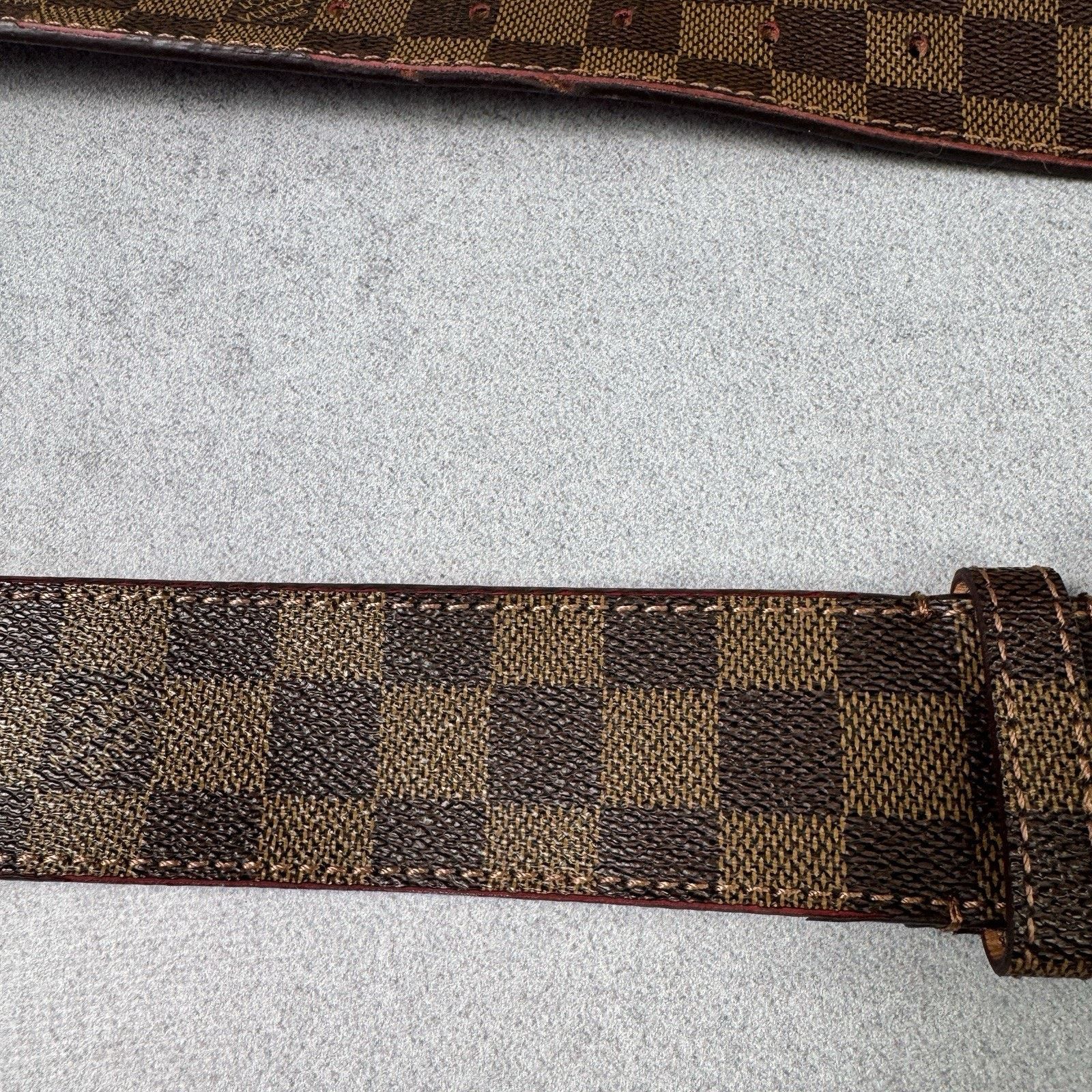 Louis Vuitton Louis Vuitton Check Men Leather Belt Size 34 Size 34 - 3 Thumbnail