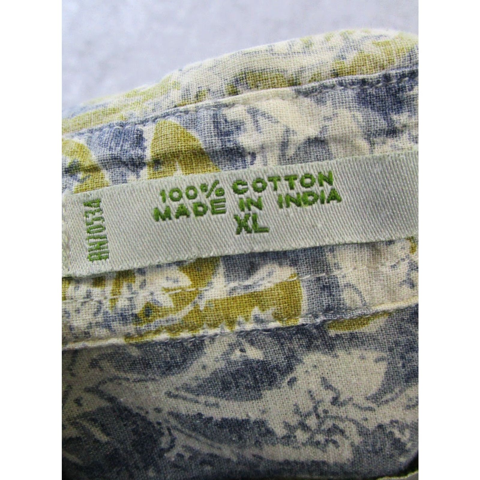 Orvis Orvis Hawaiian Shirt Mens XL Beige Green Floral Cotton Button-Up Shirt Size US XL / EU 56 / 4 - 3 Thumbnail