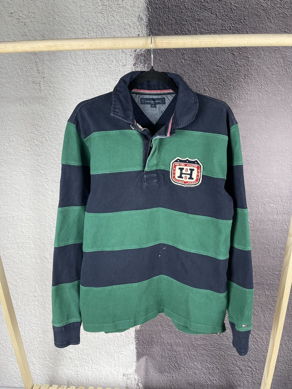 Tommy Hilfiger Tommy Hilfiger vintage striped rugby long sleeve polo Size US M / EU 48-50 / 2 - 2 Thumbnail