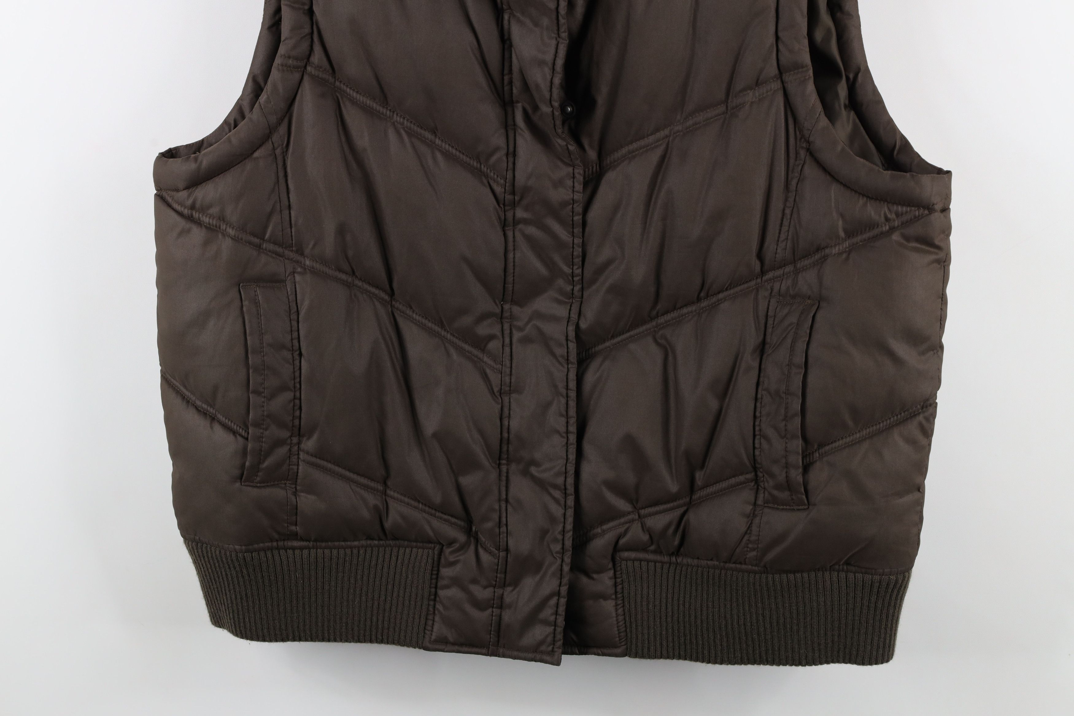 Gap × Vintage Vintage Gap Faded Blank Full Zip Puffer Vest Jacket Brown Size XL / US 12-14 / IT 48-50 - 3 Thumbnail