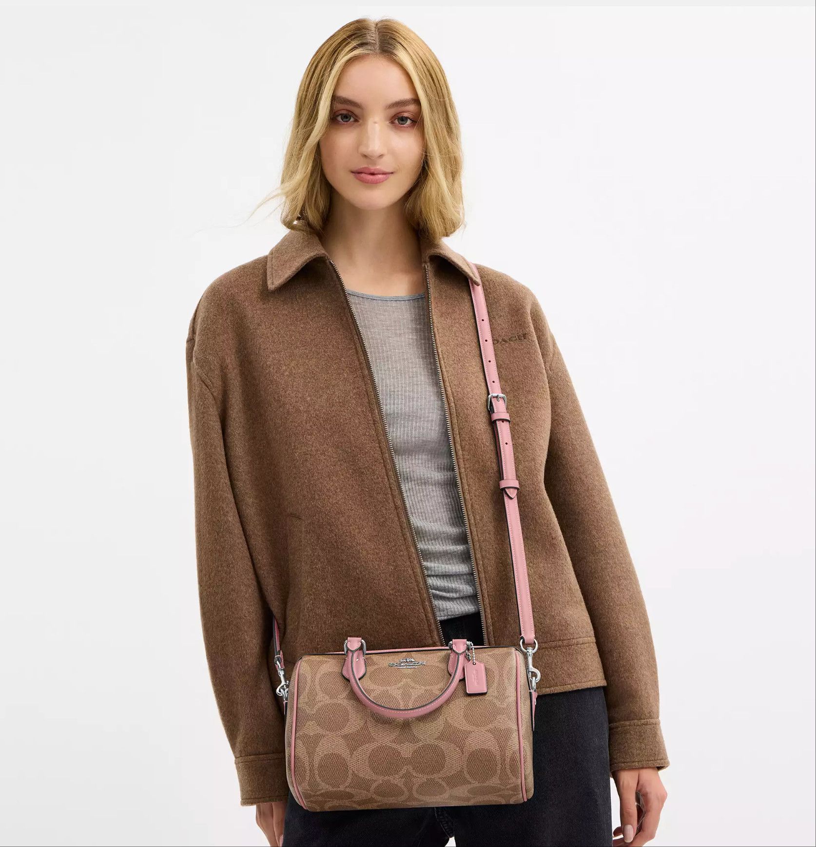Rowan Satchel Bag In Maxi Signature Canvas CCD76