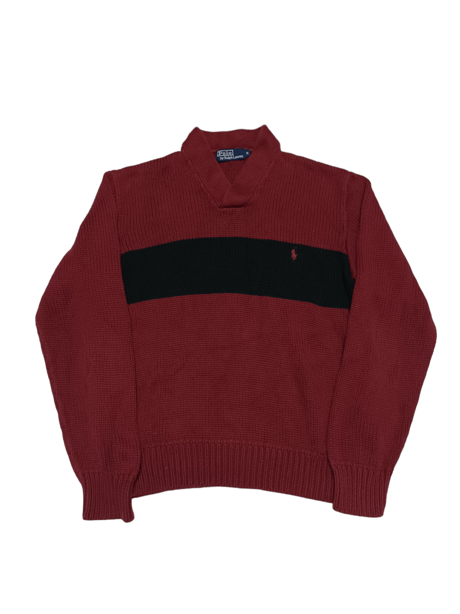 Pre-owned 1990x Clothing X Polo Ralph Lauren Fantastic Prl 90's V-neck Sweater Oldmoney Vintage In Bordeaux
