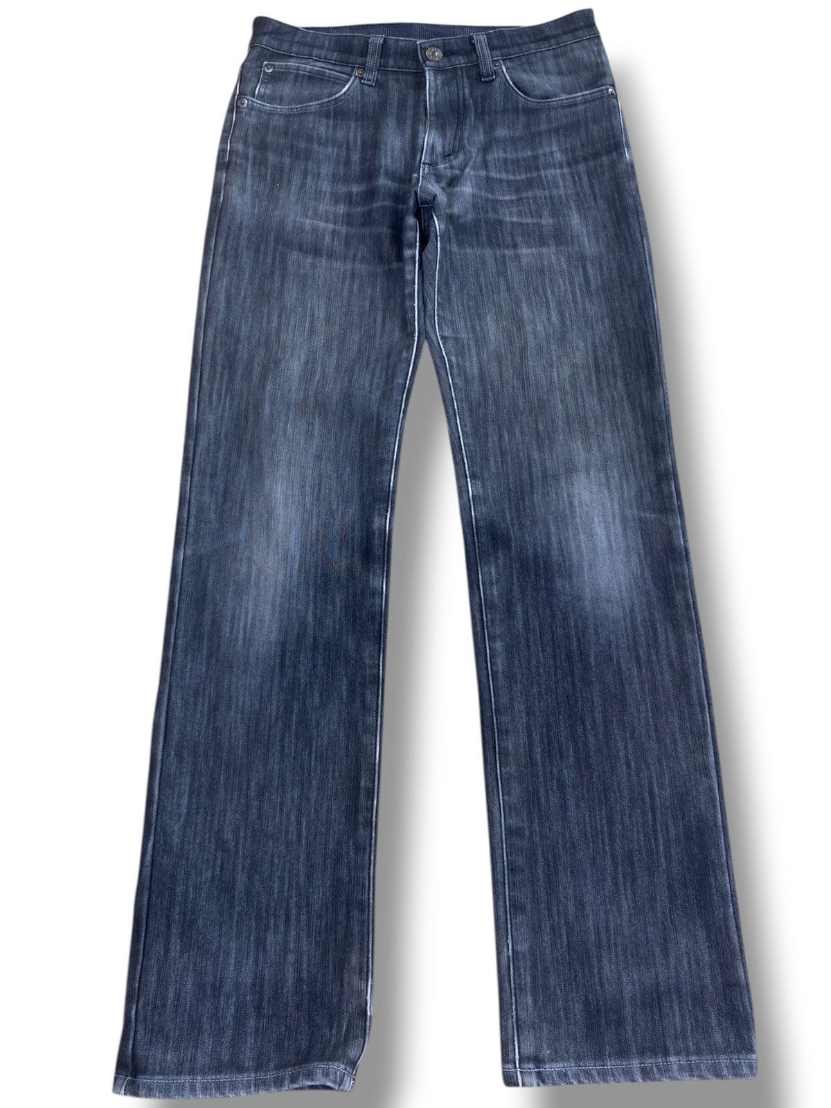 Edwin Edwin 503 Whiskers Dark Wash Style Straight Cut Jeans Size US 31 - 1 Thumbnail
