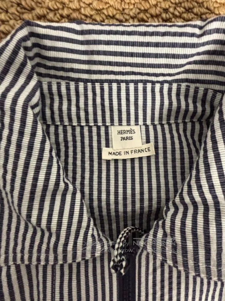 Hermes Hermes Striped Collar Casual Beach Jacket. Size US S / EU 44-46 / 1 - 2 Thumbnail