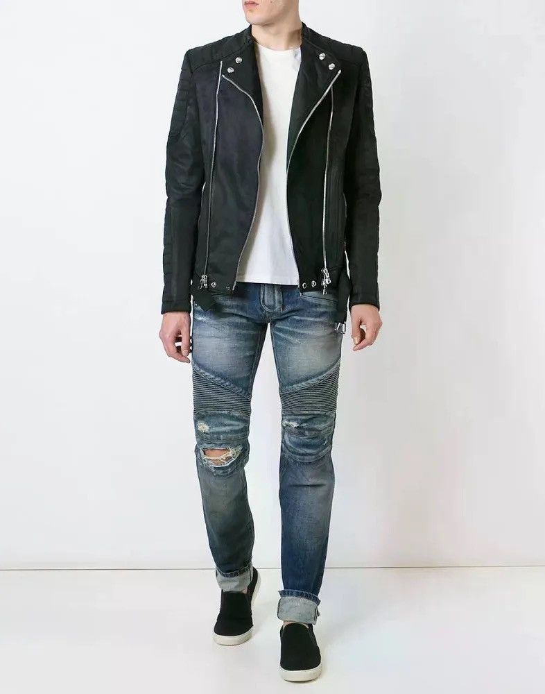 Balmain Balmain distressed biker jeans Size US 34 / EU 50 - 18 Thumbnail