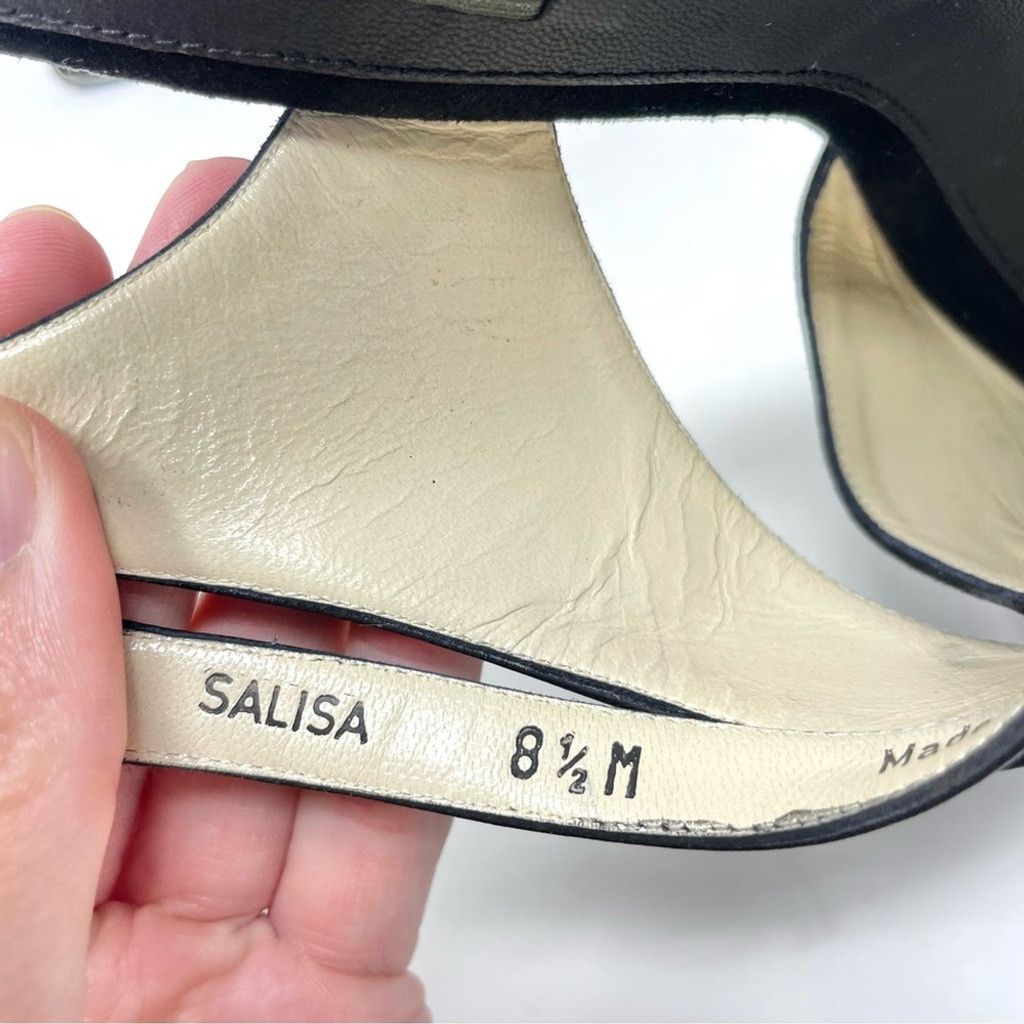Bally Bally Salisa Black Square Toe Heeled Sandals Size 8.5 Size US 8.5 / IT 38.5 - 7 Thumbnail