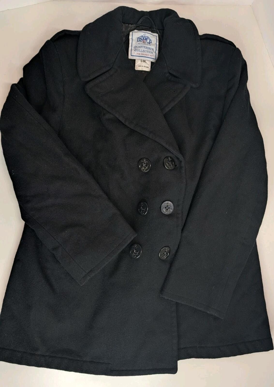 Dsptch DSCP Quarterdeck Women's Wool Navy Coat 18L Military USN Size XXL / US 16-18 / IT 52-54 - 1 Thumbnail