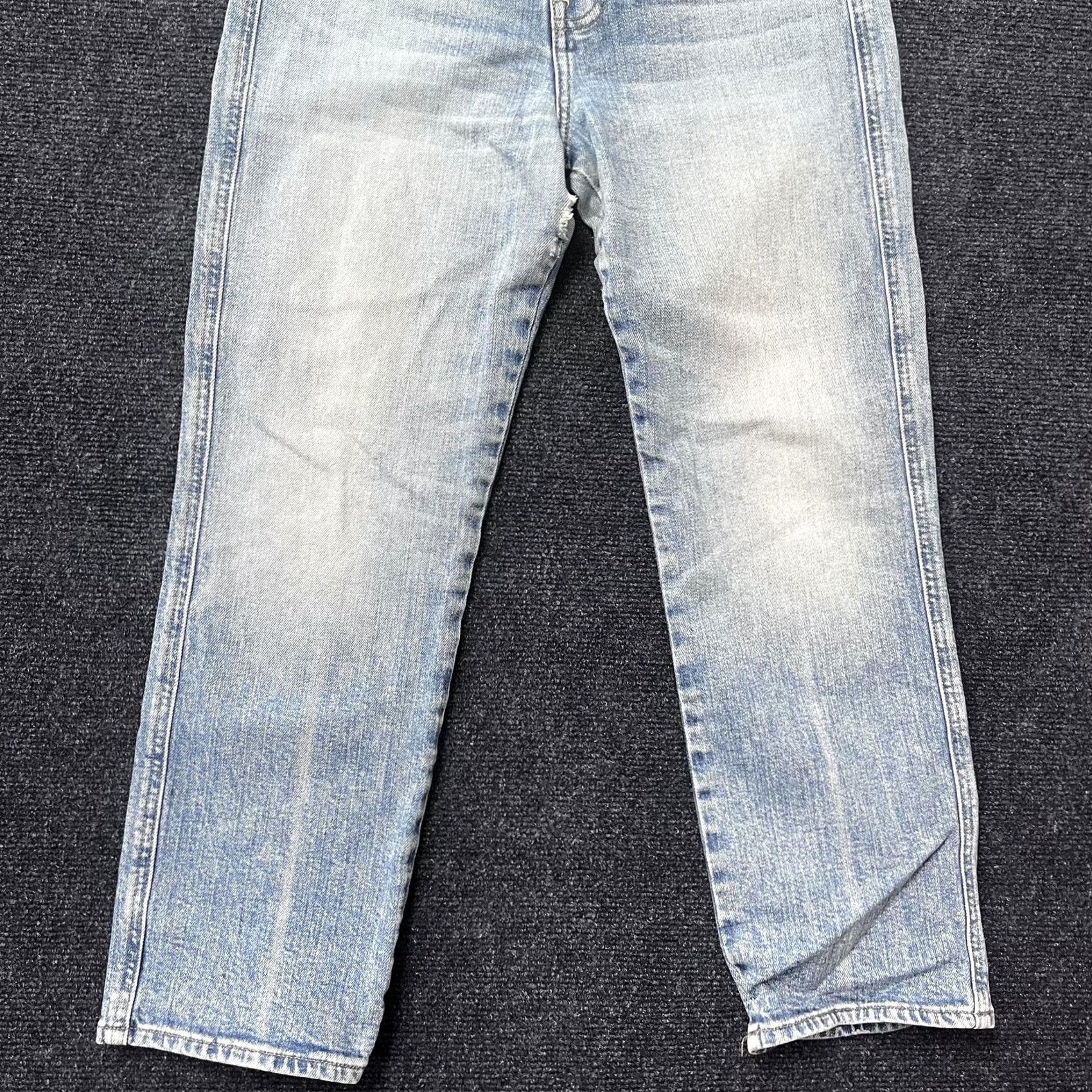 Lucky Brand VINTAGE Lucky Brand Jeans Womens 6 28 Candiani Denim Straight Leg Button Fly Blue Denim Womens Jeans 90s Vintage Shine Womens Size 28" / US 6 / IT 42 - 2 Thumbnail