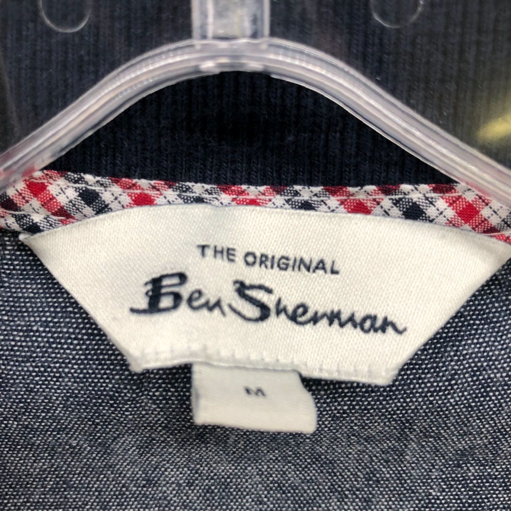 Ben Sherman Ben Sherman Striped 1/4 Zip Long Sleeve Shirt Mens M Cotton Blue Navy Casual Size US M / EU 48-50 / 2 - 5 Thumbnail