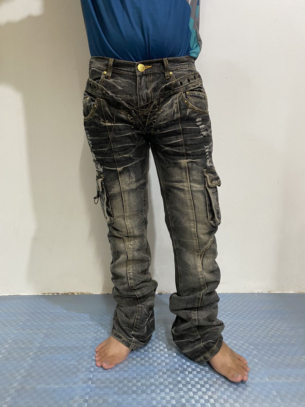 14th Addiction × LOWBOX × Le Grande Bleu (L.G.B.) Flare Jeans Lowbox Bondage Size US 31 - 1 Thumbnail