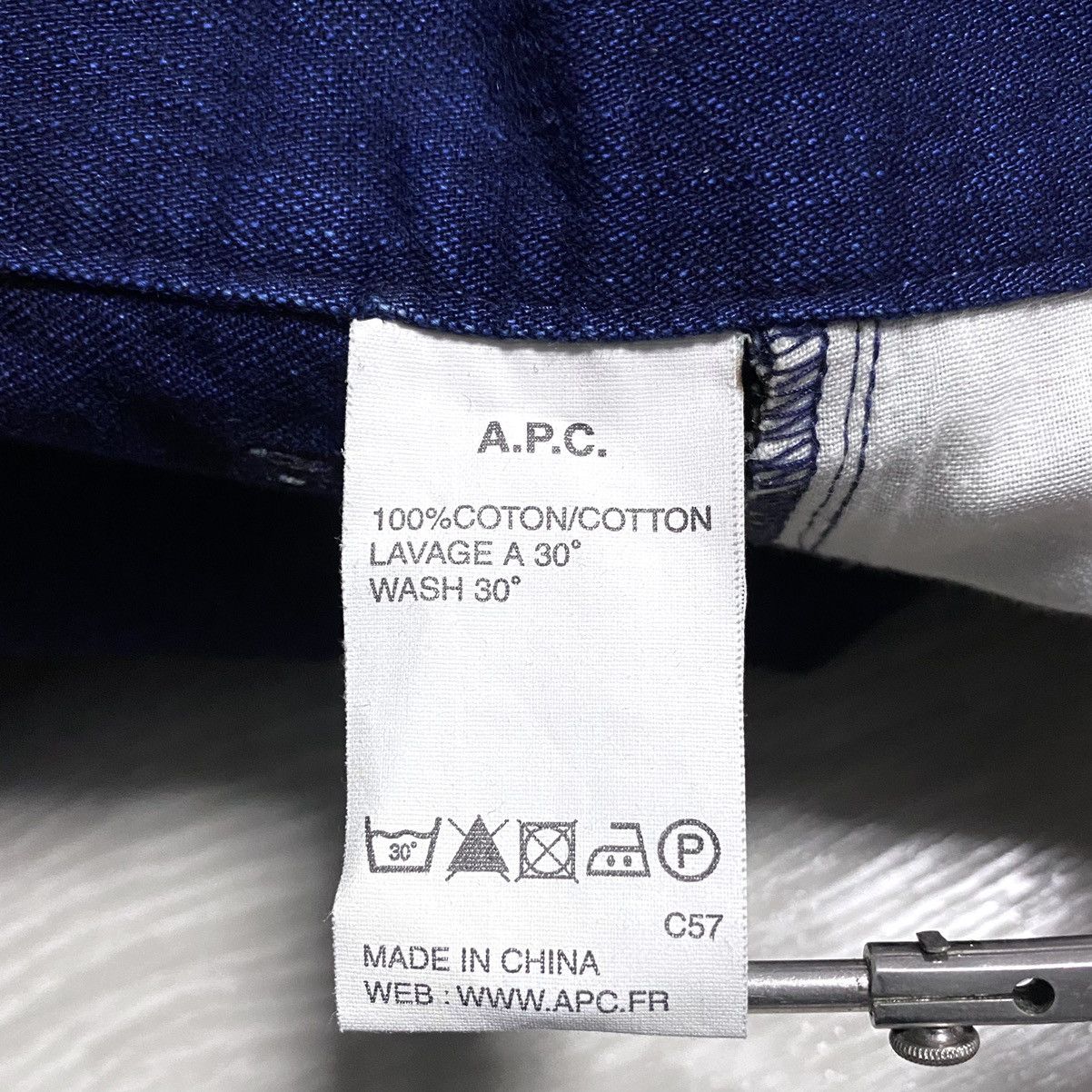 A.P.C. A.P.C. Rue Madame Paris Blue Cotton Jeans Denim Slim Fit Size US 31 - 17 Thumbnail