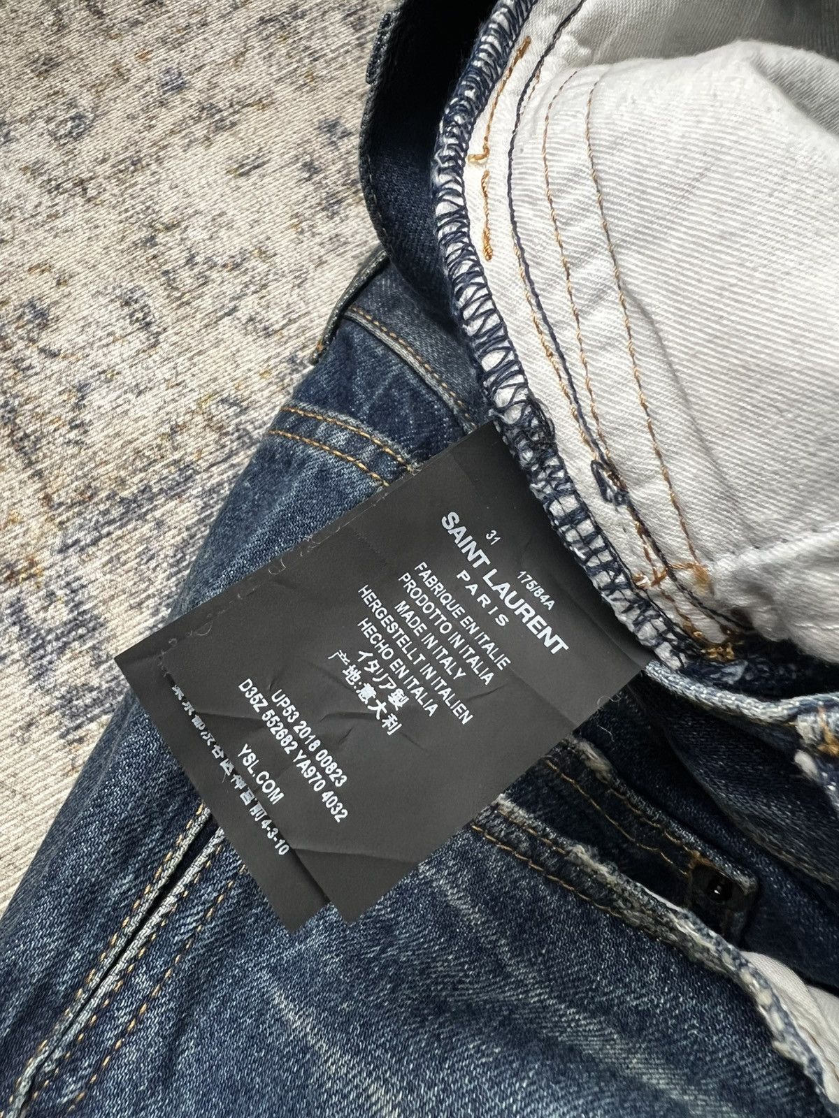 Saint Laurent Paris Saint Laurent Distressed D02 Jeans Size US 31 - 7 Thumbnail