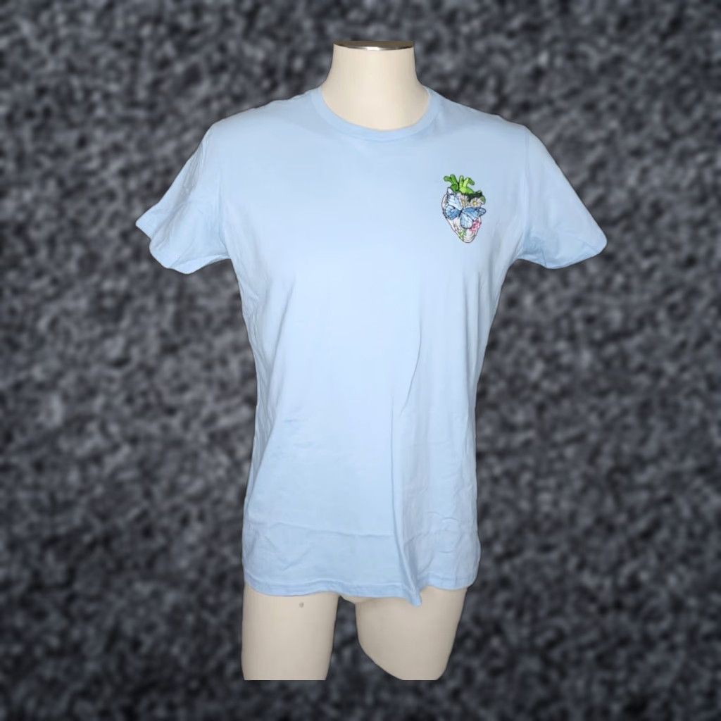 Gildan Womens XL Gildan T-Shirt Halloween Heart Patch Butterfly Anatomical Crew Neck Short Sleeve Blue Cotton Vintage No Size XL / US 12-14 / IT 48-50 - 1 Thumbnail