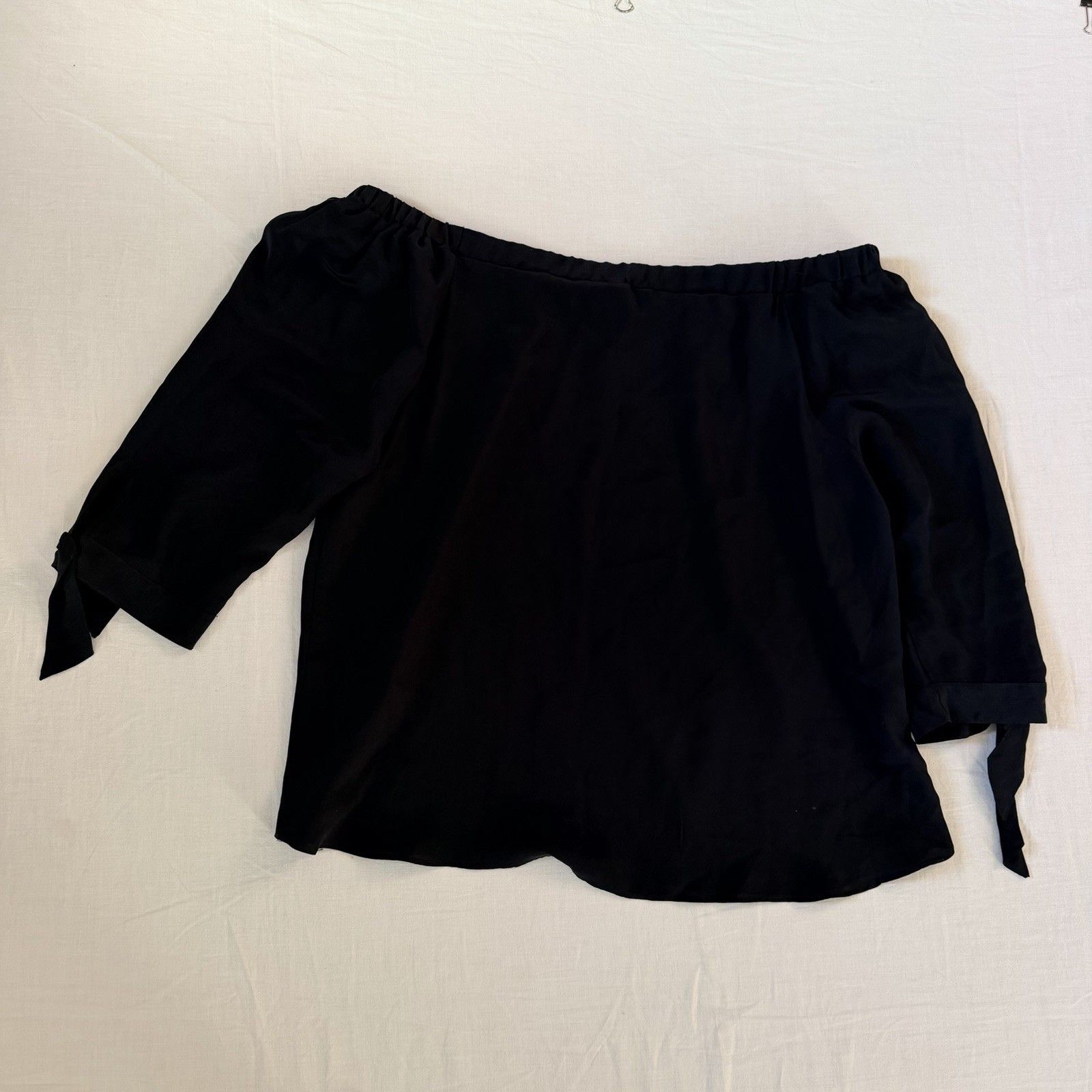 Other Anthropologie Guest Editor Silk Off Shoulder Blouse Black Size M / US 6-8 / IT 42-44 - 5 Thumbnail
