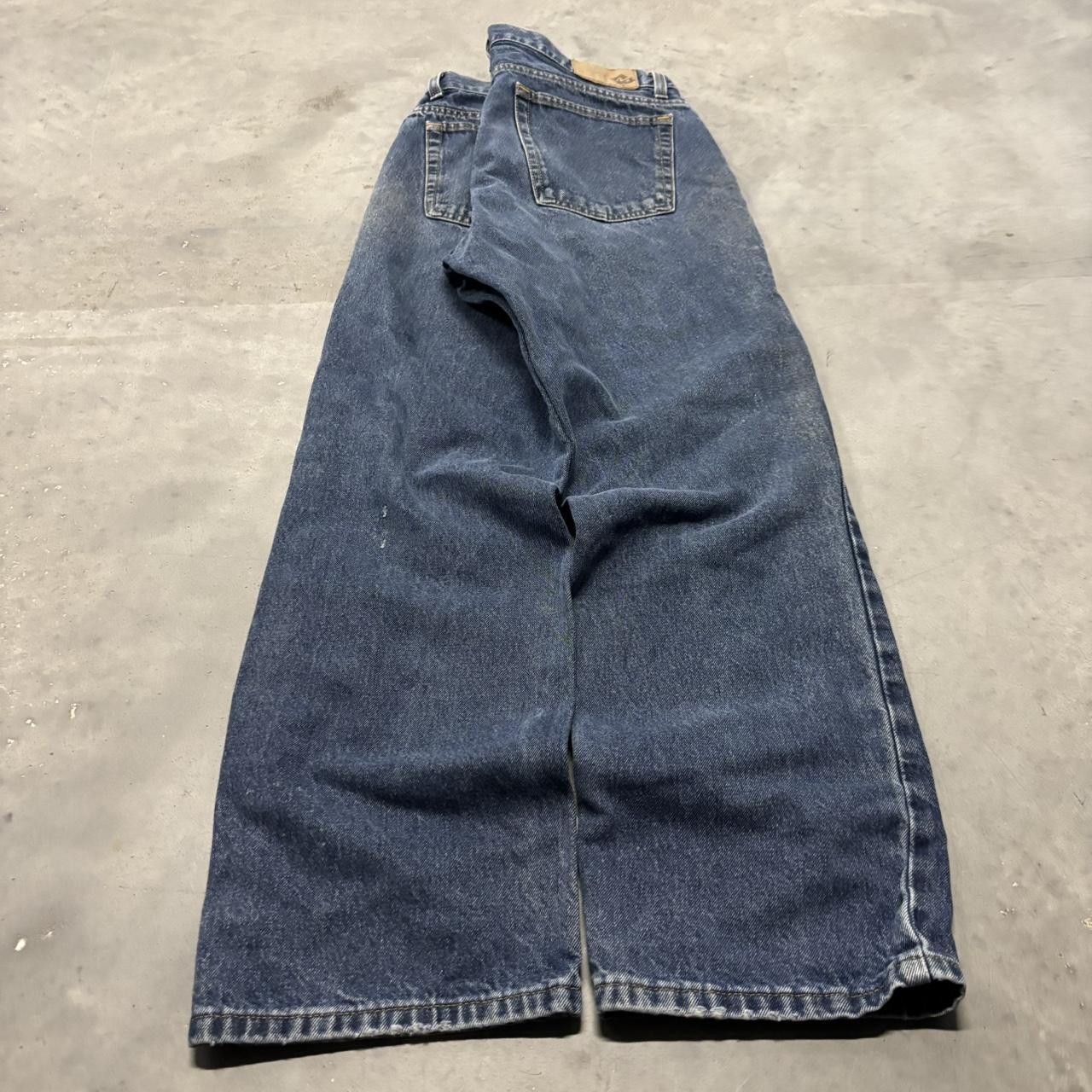 Japanese Brand × Vintage Crazy Vintage Y2K/2000s Grunge Faded Dark Wash Workwear Style Denim Jeans! Size US 34 / EU 50 - 4 Thumbnail