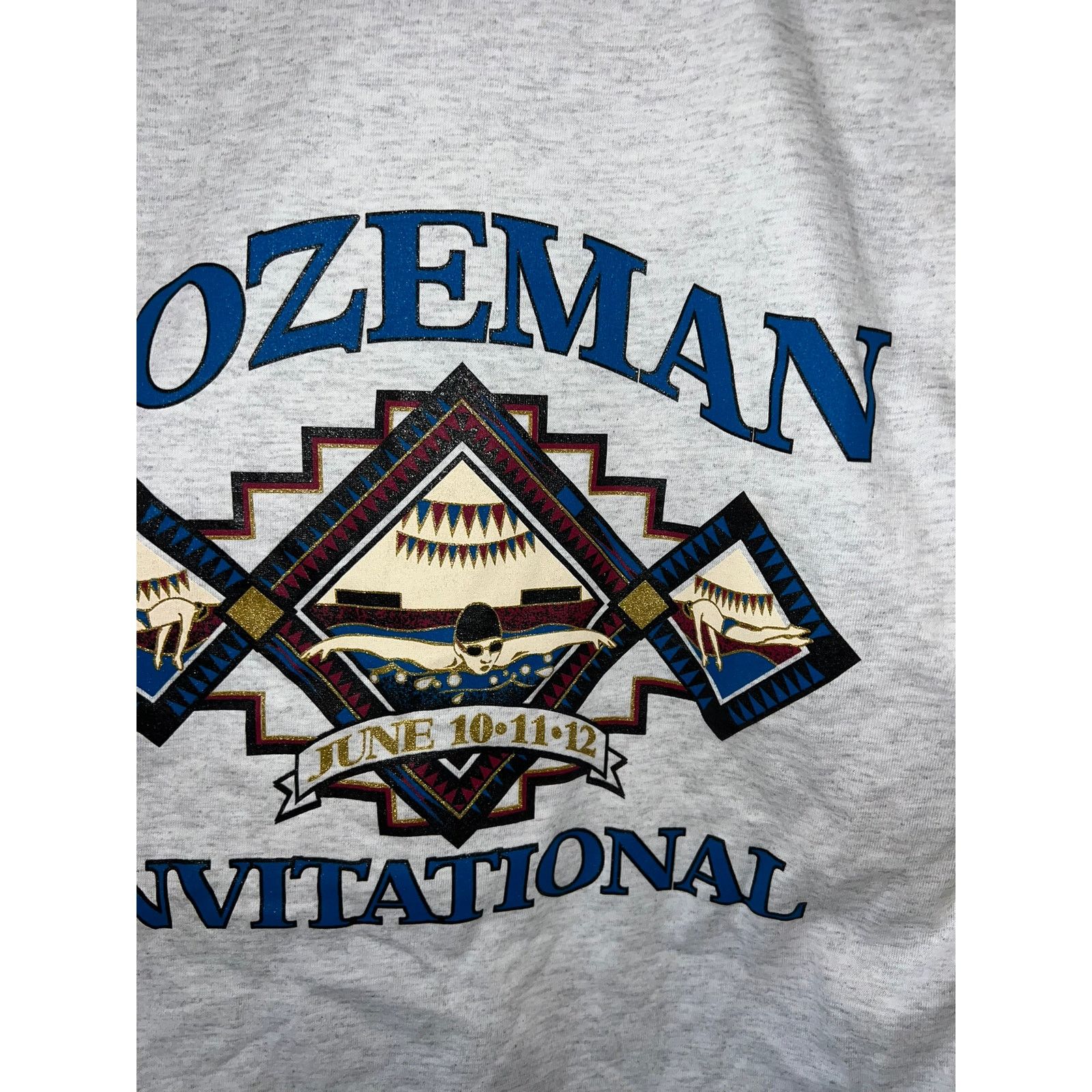 Jerzees Vintage Bozeman Shirt Invitational Swimming Swim Tee 90s M Size US M / EU 48-50 / 2 - 8 Thumbnail