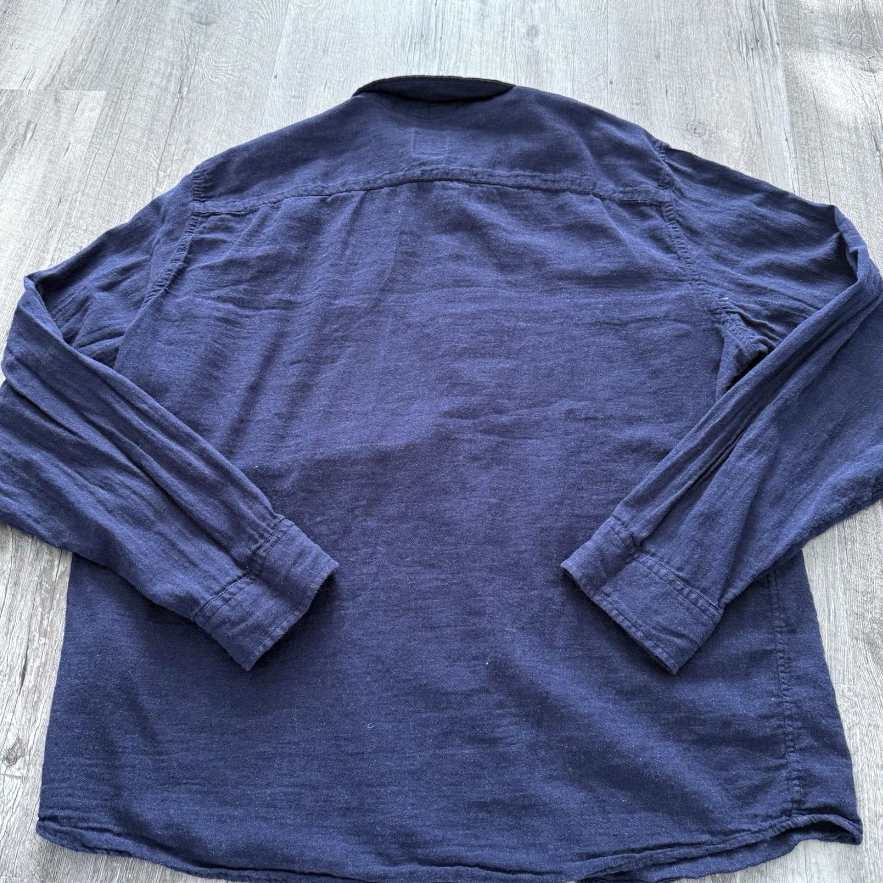 Gap GAP Untucked Fit Shirt Mens XL Blue Button Up Long Sleeve Brushed Cotton Size US XL / EU 56 / 4 - 5 Thumbnail