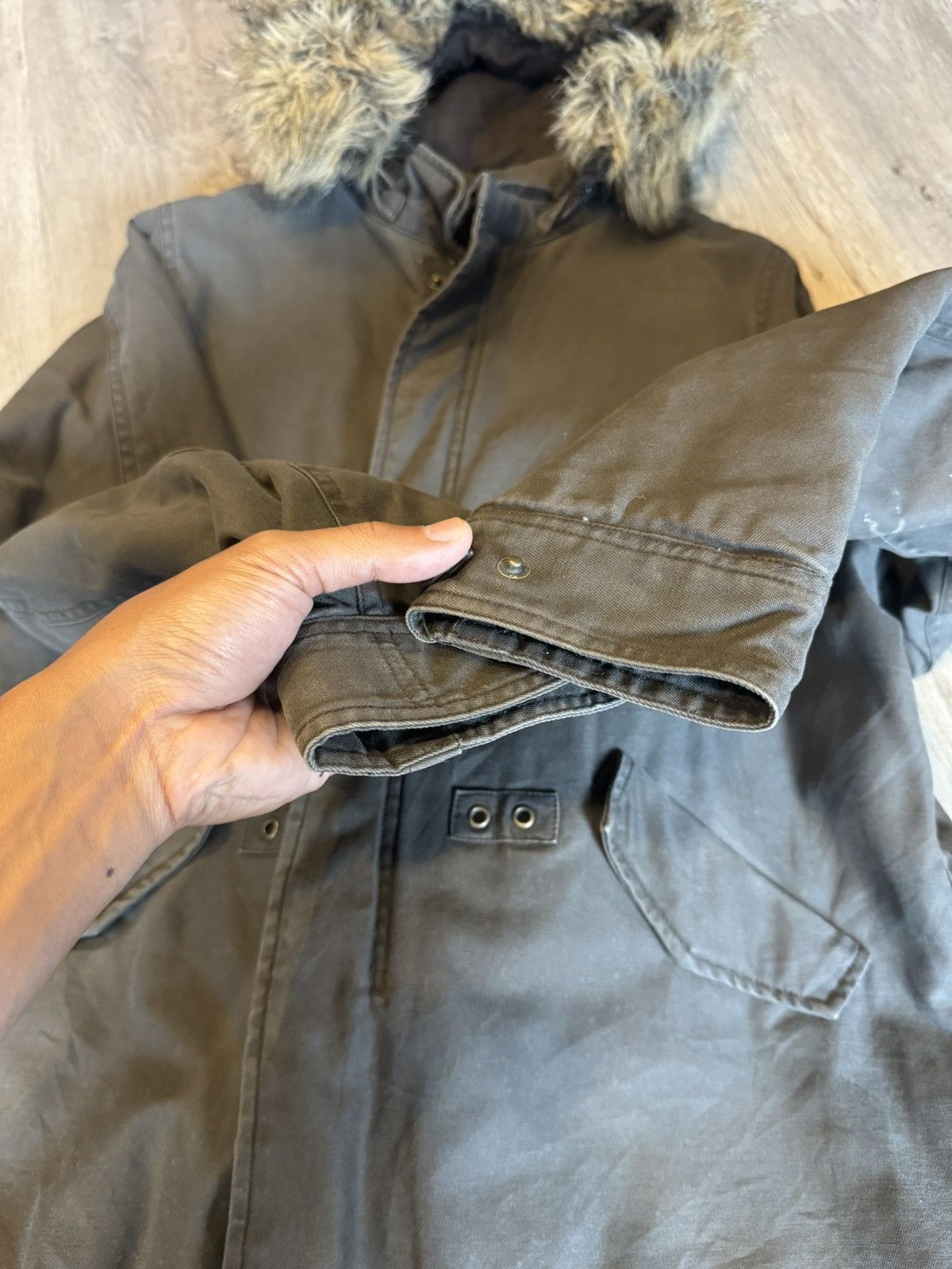 Japanese Brand HEAVY FUR HOODIE JACKET BY EARTH SPICE Size US M / EU 48-50 / 2 - 5 Thumbnail