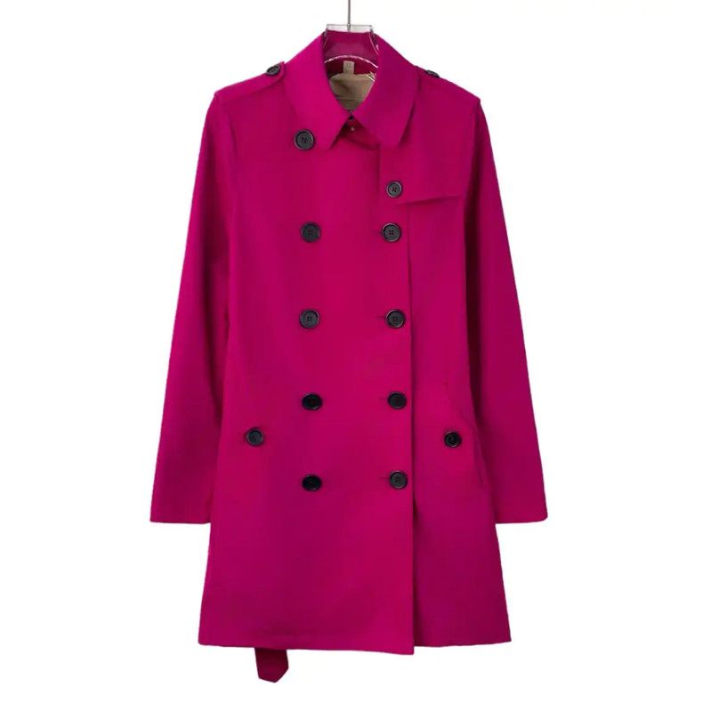 Burberry Burberry Pink Polyester Trench Coat, Size XS Size XS / US 0-2 / IT 36-38 - 1 Thumbnail
