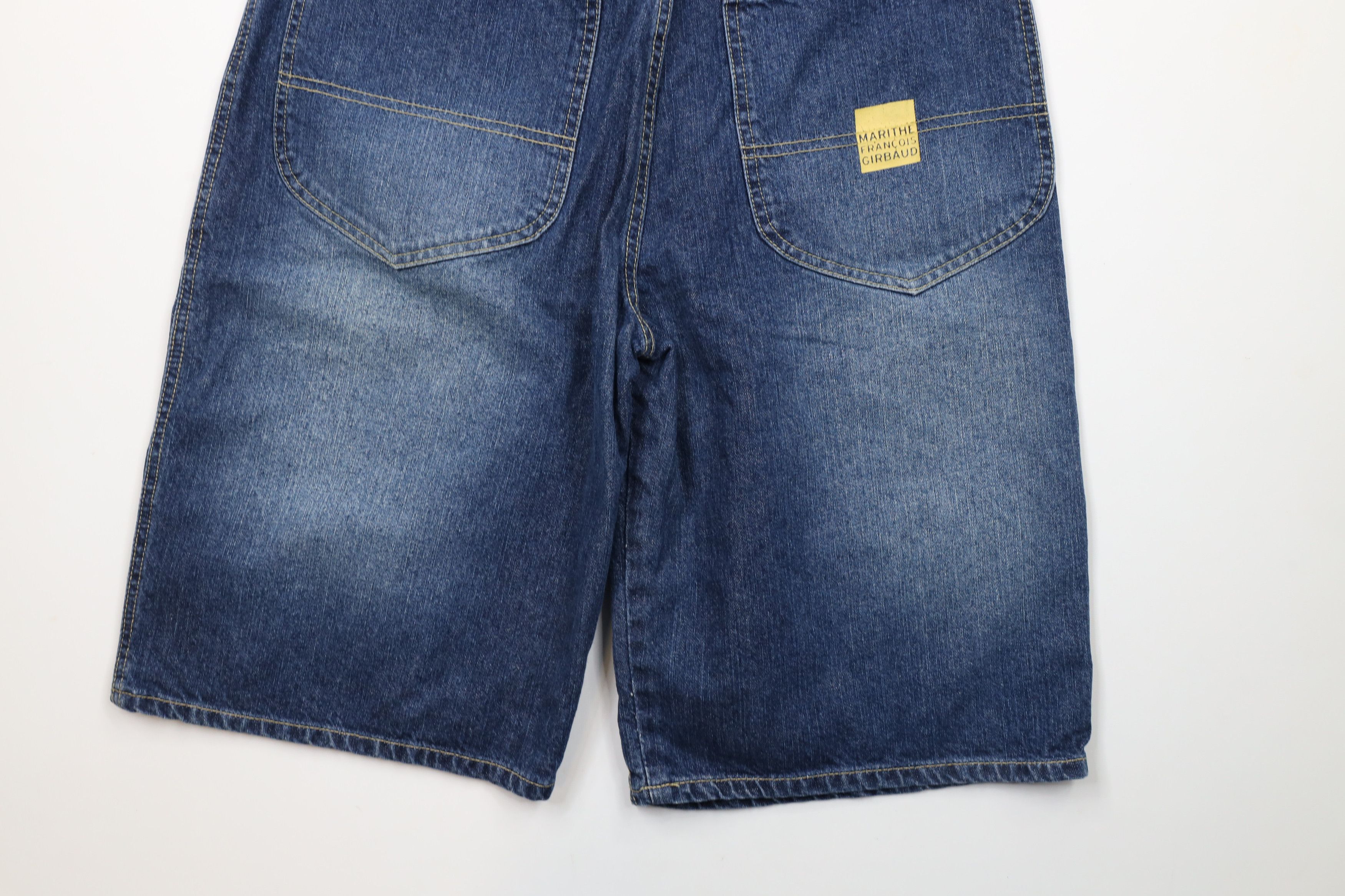 Marithe + Francois Girbaud × Vintage Vintage 90s Marithe Francois Girbaud Baggy Denim Jean Shorts Size US 32 / EU 48 - 10 Thumbnail