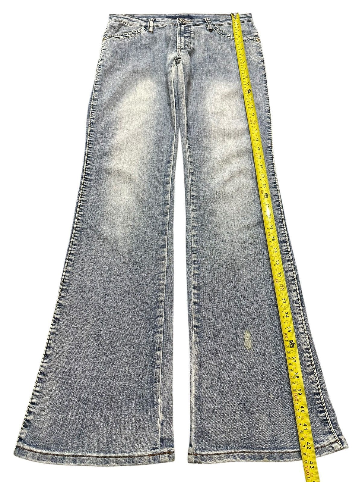 Hysteric Glamour Vintage Japanese Brand Blue Faded Wash Style Flare Jeans Size US 32 / EU 48 - 12 Thumbnail