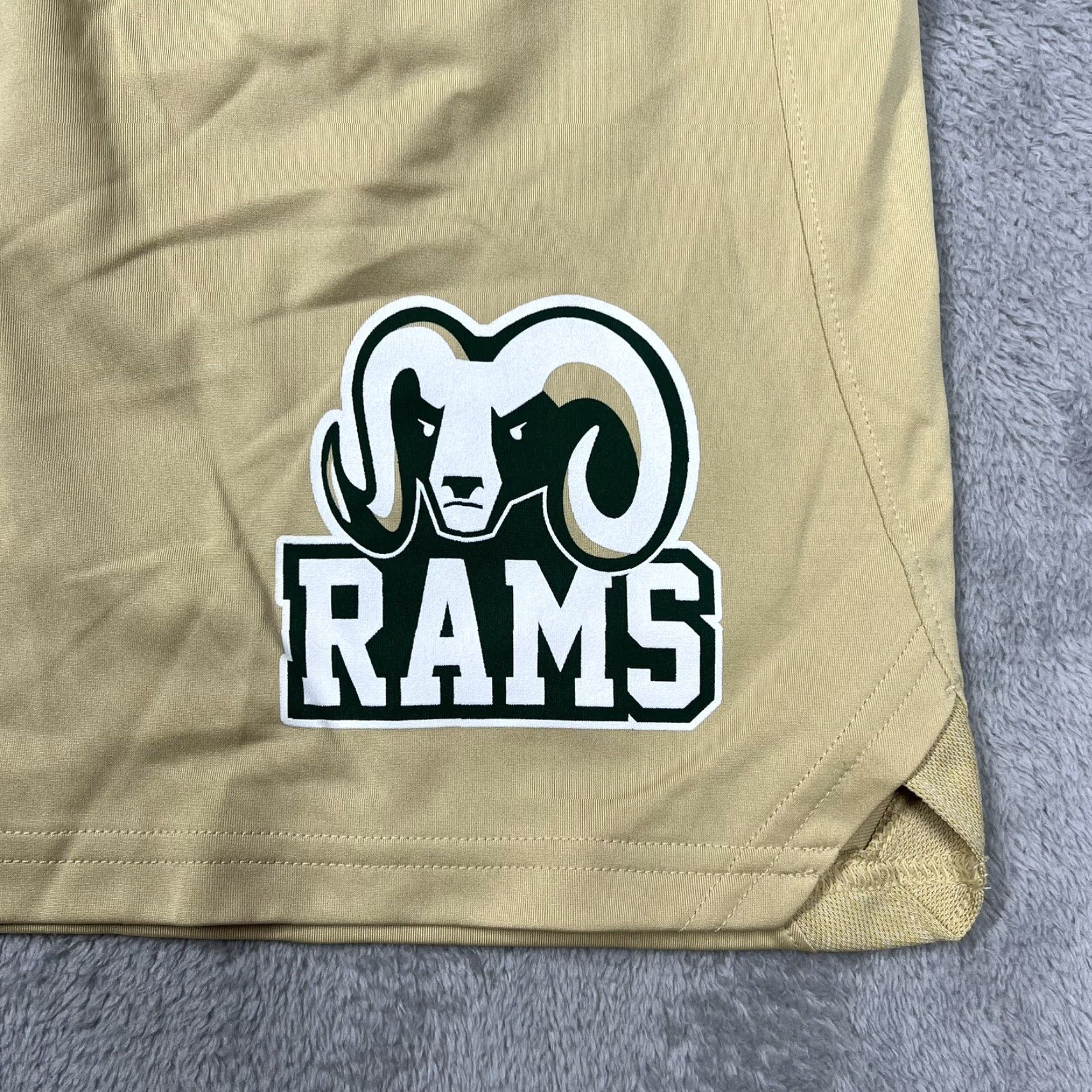 Under Armour Under Armour Shorts Mens XXL UA Locker 9" Inseam RAMS Logo Print Vegas Gold Sports Outdoor 2XL Size US 39 - 3 Thumbnail